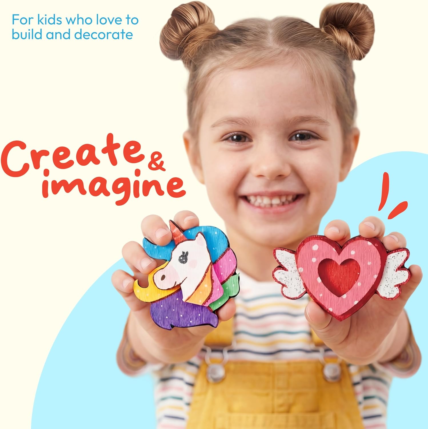Thumbnail 4 de JOYIN 12PCS Wooden Magnets DIY Painting Kit (fantasy craft set for kids 3+)