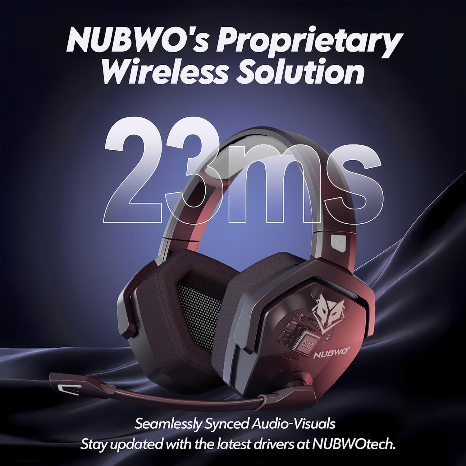 Thumbnail 2 de NUBWO G06 cuffie gaming wireless 7.1, 100+ ore
