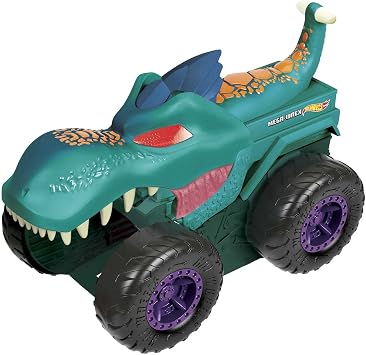 Detalle de Hot Wheels Monster Trucks Mega Wrex: Mastica coches 🚙