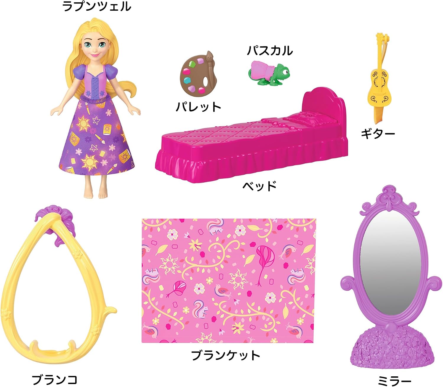 Thumbnail 6 de マテル JNJ28 ディズニープリンセス ラプンツェルと塔のプレイセット ミニドール付き
