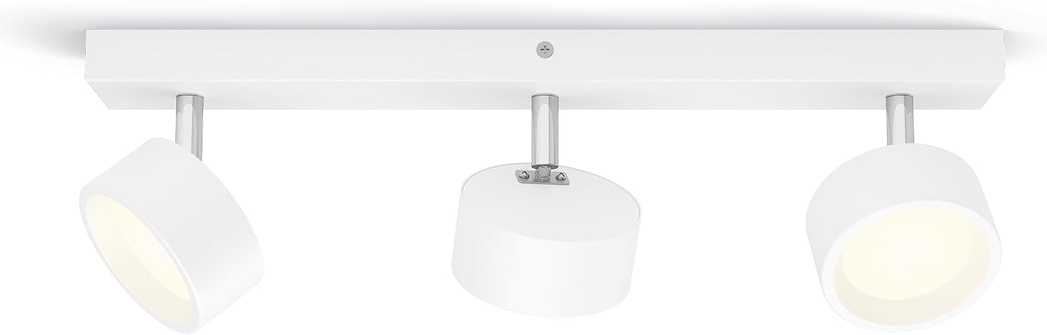 Detalle de Philips Barra Bracia con 3 Focos, Luz Cálida 2700K