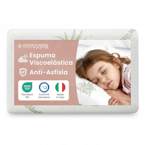 Detalle de MIMUSELINA Almohada Bebe Viscoelástica 50x30x5,5: ergonómica, transpirable y hipoalergénica