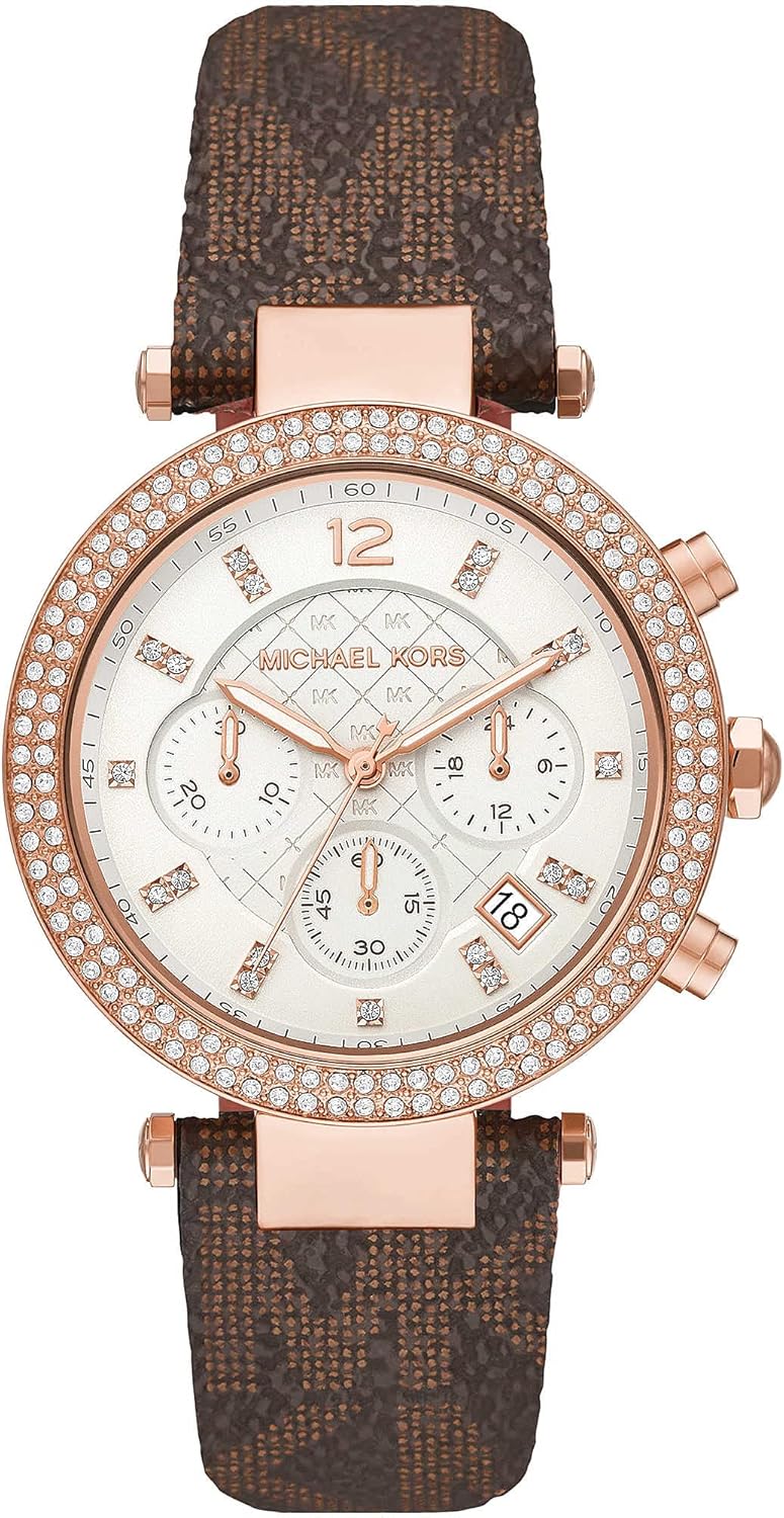 Thumbnail 5 de Michael Kors Parker: Orologio da donna con movimento al quarzo cronografo e cinturini in acciaio inox o PVC