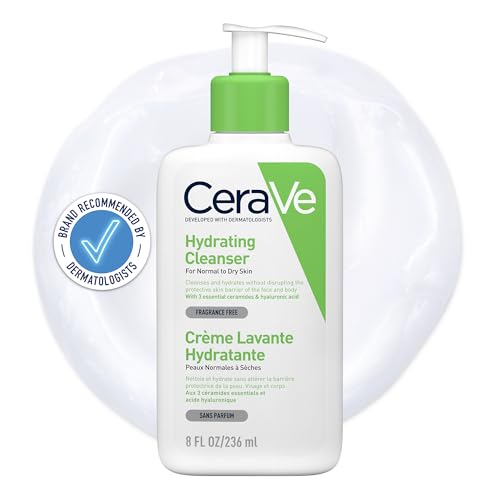 Detalle de CeraVe Hydrating Cleanser for Normal to Dry Skin with Hyaluronic Acid (236ml)