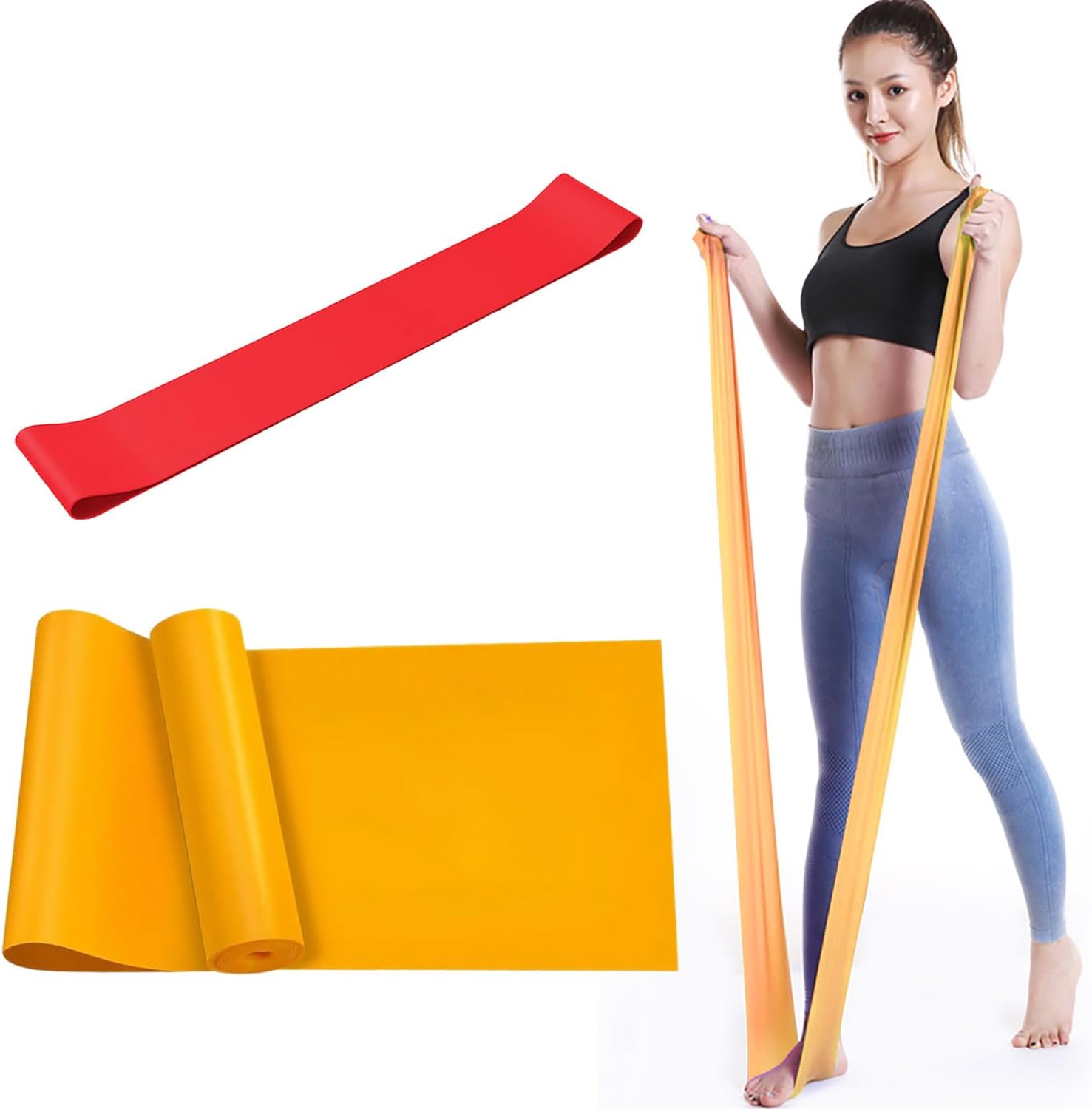 Elastici Palestra: Set di due Bande Elastiche da 15 lbs per Allenamento Full-Body