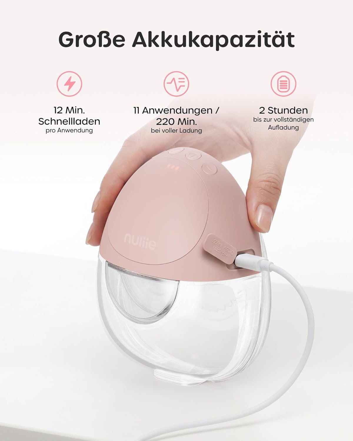 Thumbnail 5 de Nuliie JoyFlow Air Tire-lait électrique — tire-lait mains libres ultra-fin et léger