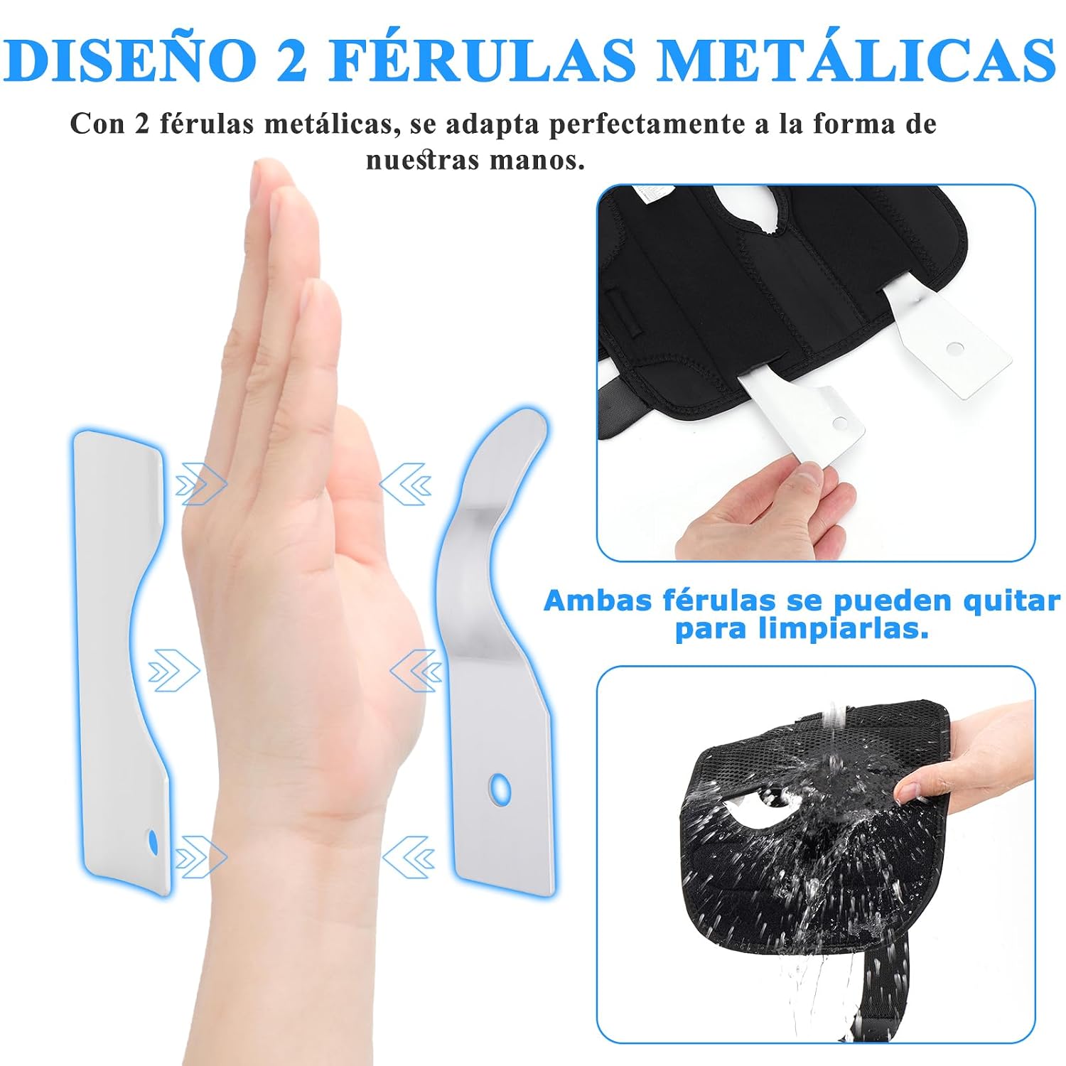 Detalle de TOVIKI Muñequera Tendinitis con 2 férulas