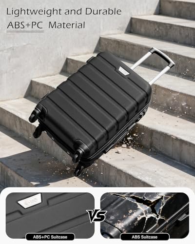 Detalle de COOLIFE 28 Inch Large Suitcase | Lightweight PC+ABS Hard Shell with 93L capacity