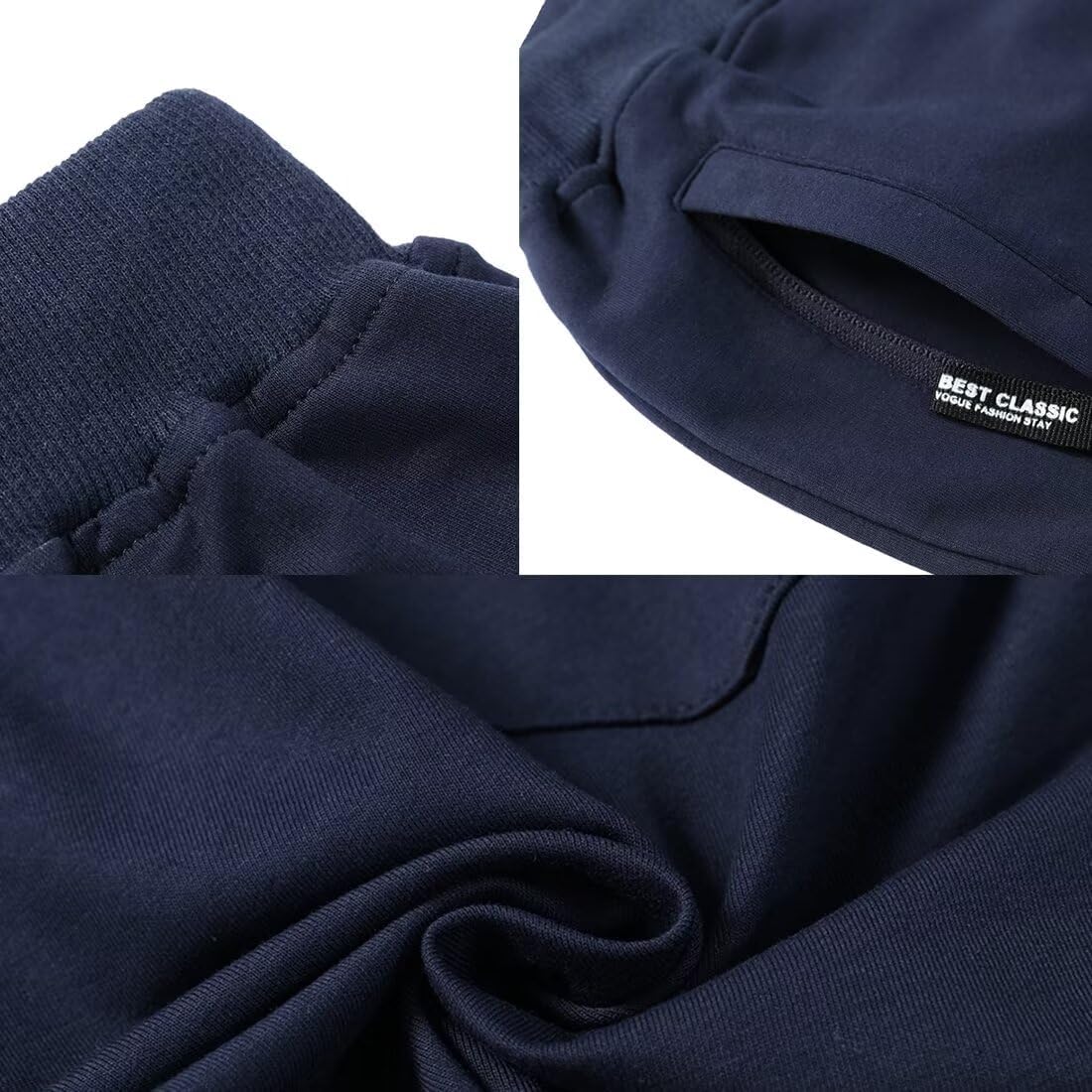 Detalle de Tansozer Sport Shorts Herren Mit Reißverschluss – atmungsaktive Freizeit- & Laufshorts