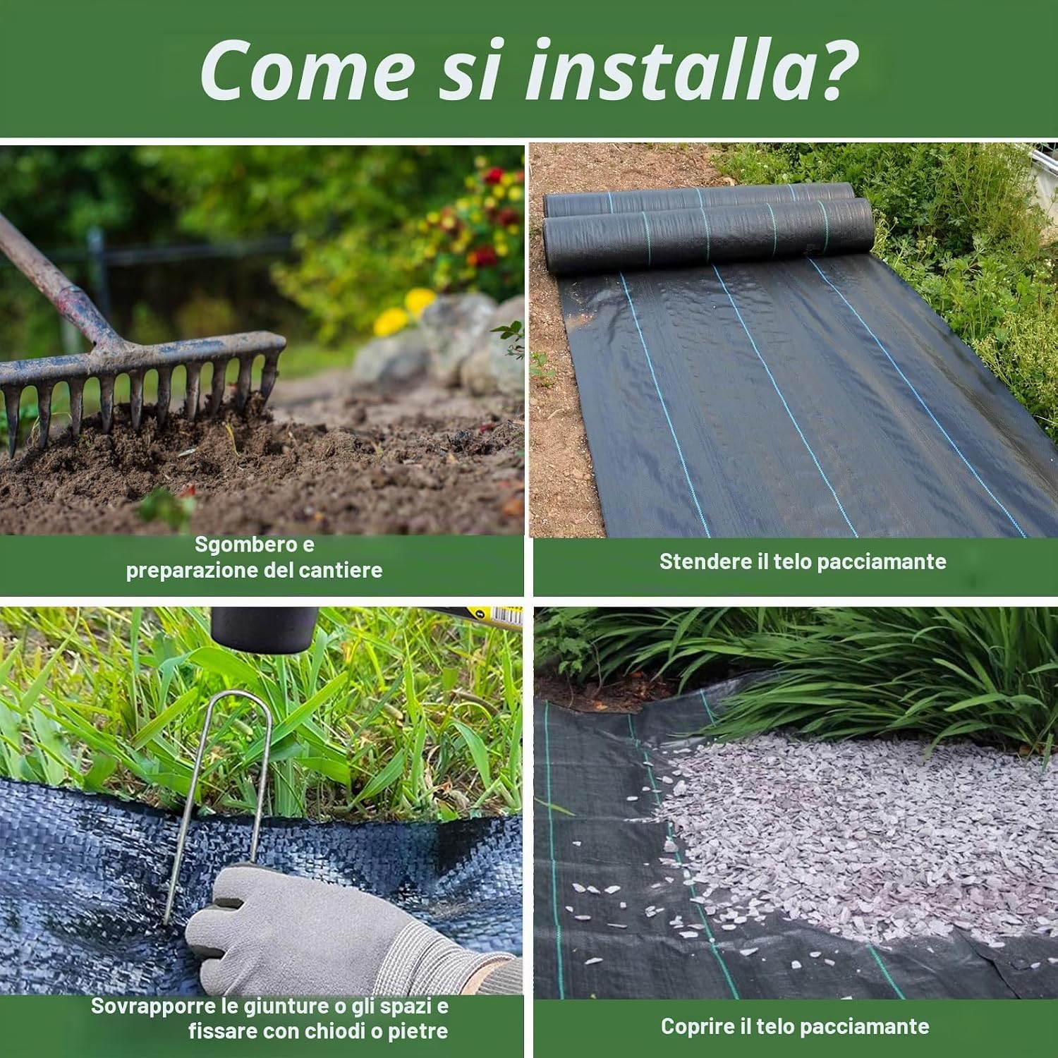 Thumbnail 6 de Dripex Telo Pacciamatura 2m x 50m, 90 g/m²: tessuto anti-erbacce permeabile e UV stabilizzato per orto e giardino