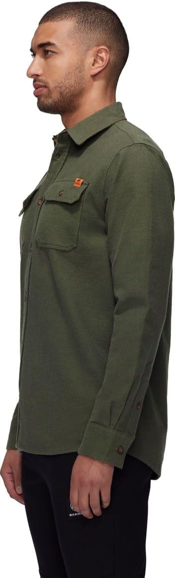 Detalle 2 de Mammut Tamaro Overshirt pour Homme — une overshirt légère, confortable et de qualité