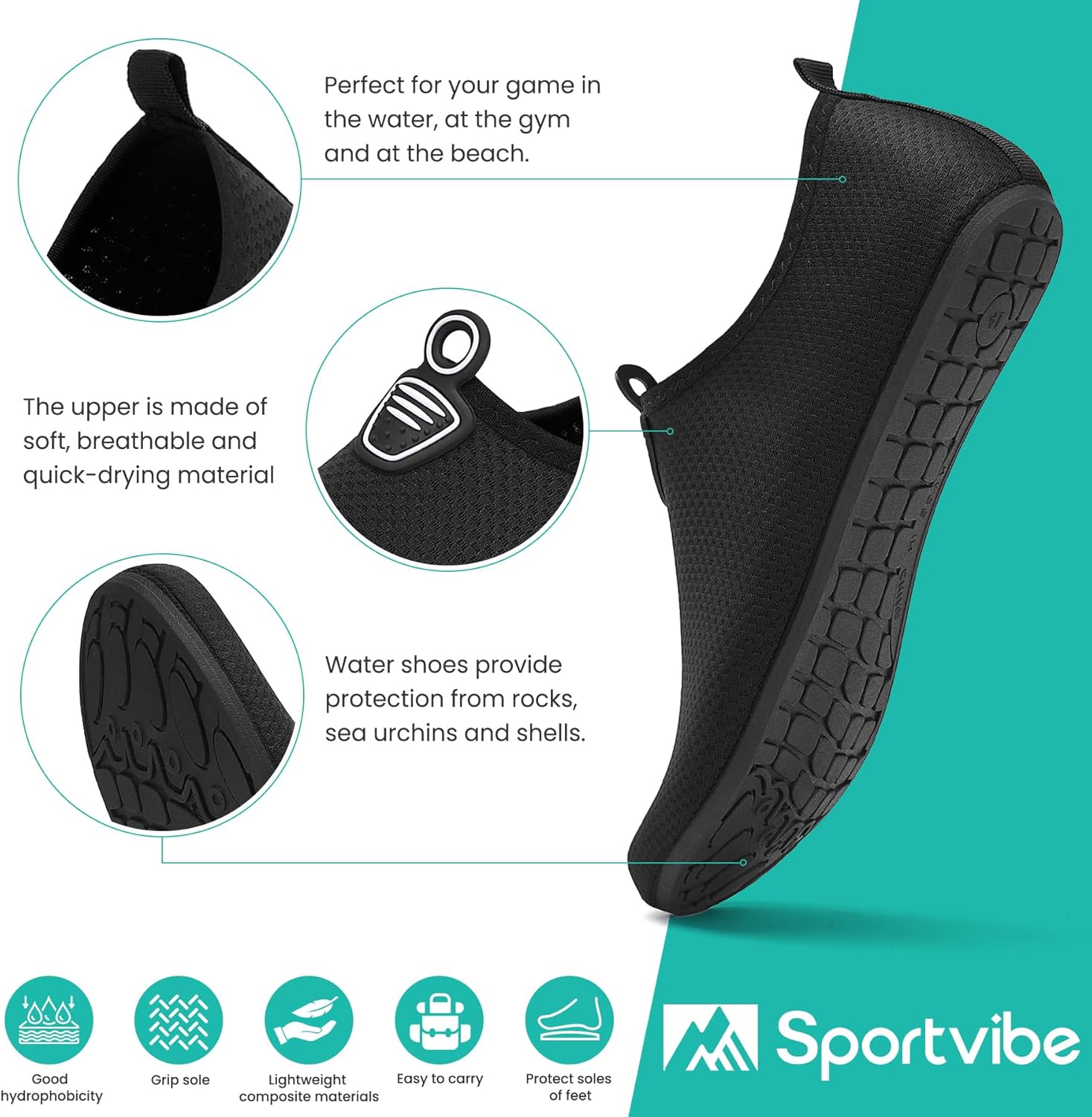 Thumbnail 4 de sportvibe Water Shoes Lightweight quick-dry aqua 42