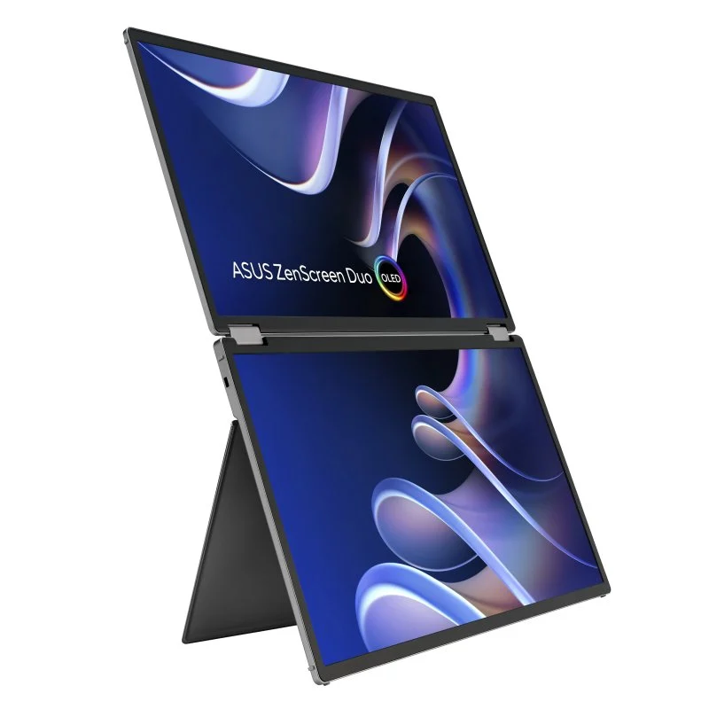 Thumbnail 1 de ASUS ZenScreen Duo OLED MQ149CD 14″: doble visión portátil para productividad y creatividad