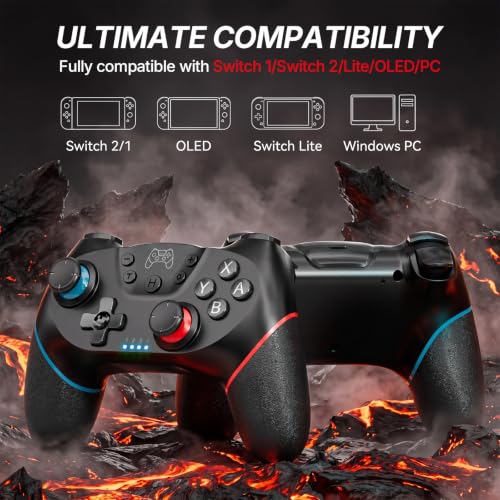 Detalle de UPGRADE Manette Switch Pro sans Fil pour Switch 1/2/Lite/OLED/PC – Diswoe
