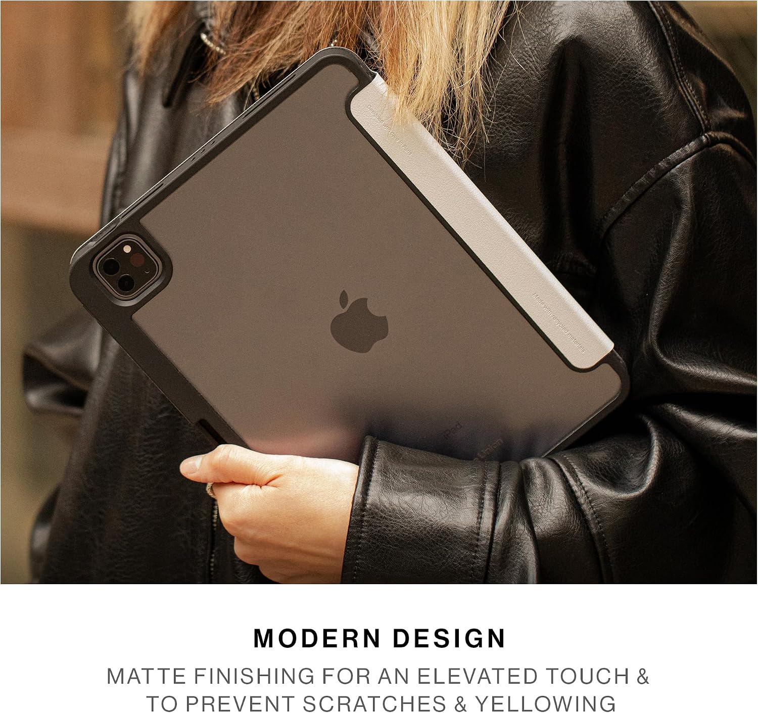 Detalle de Native Union Active Case for iPad Pro 13" (M5, M4) – 4‑in‑1 stand cover with Pencil holder and auto wake/sleep (Black)