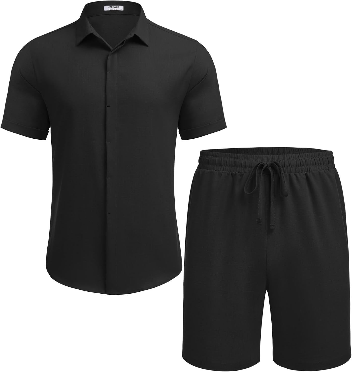 Detalle 2 de COOFANDY Men's Linen Two‑Piece Set 2pc