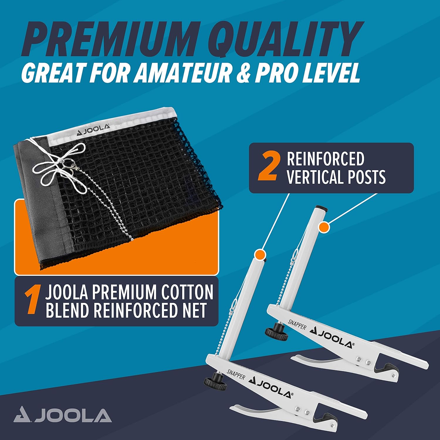 Detalle 2 de JOOLA Snapper Professional 72" Table Tennis Net