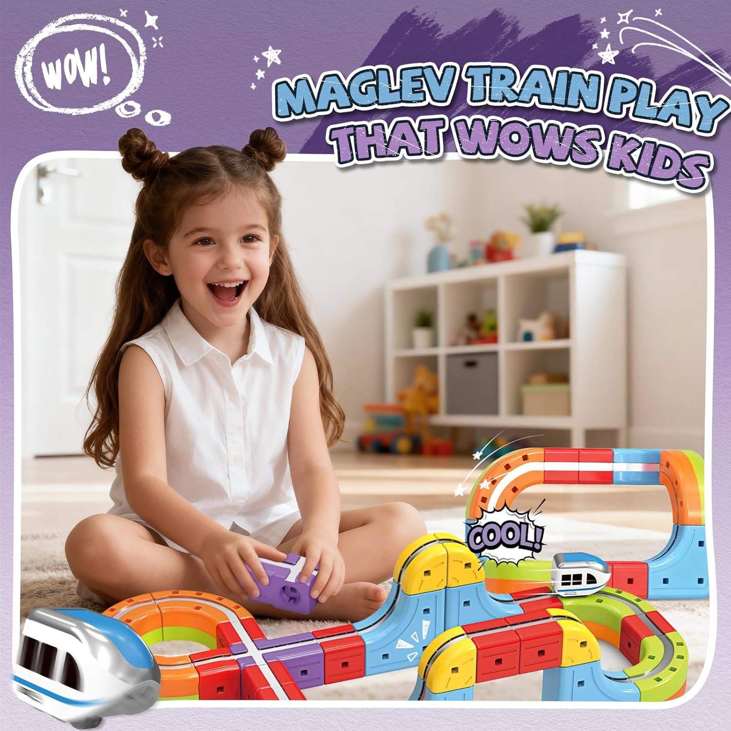 Detalle 2 de YESHIN Eisenbahn Elektrisch Cube Track Set