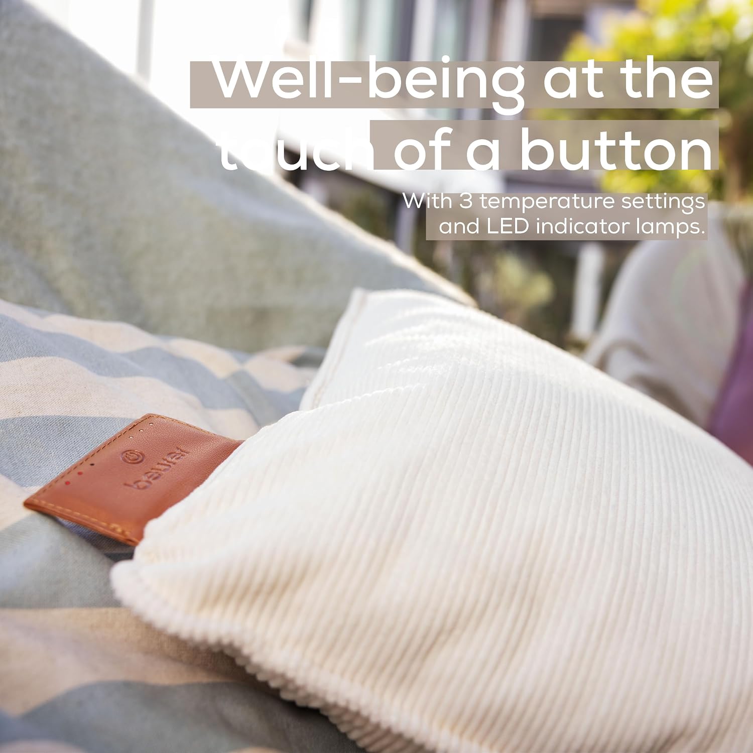 Detalle 2 de Beurer Heaty Heat pad (Cordless) with battery, 3 temperature settings and auto switch-off