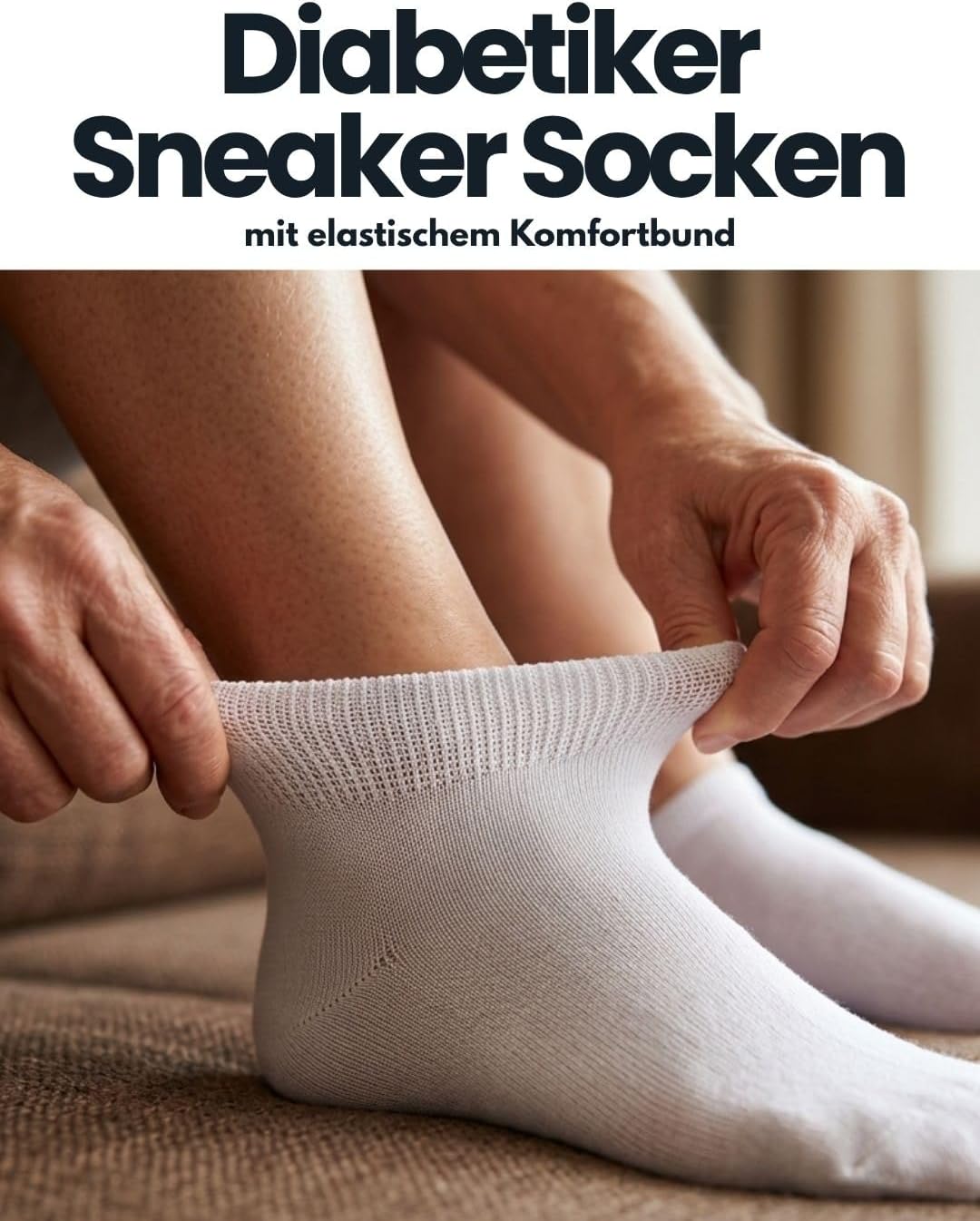 Detalle de sockenkauf24 10 Paar Diabetiker Sneaker Socken ohne Gummibund & ohne Naht