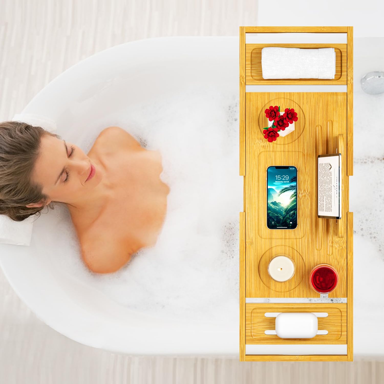 Detalle 2 de Badewannenablage ausziehbar 70–82 cm