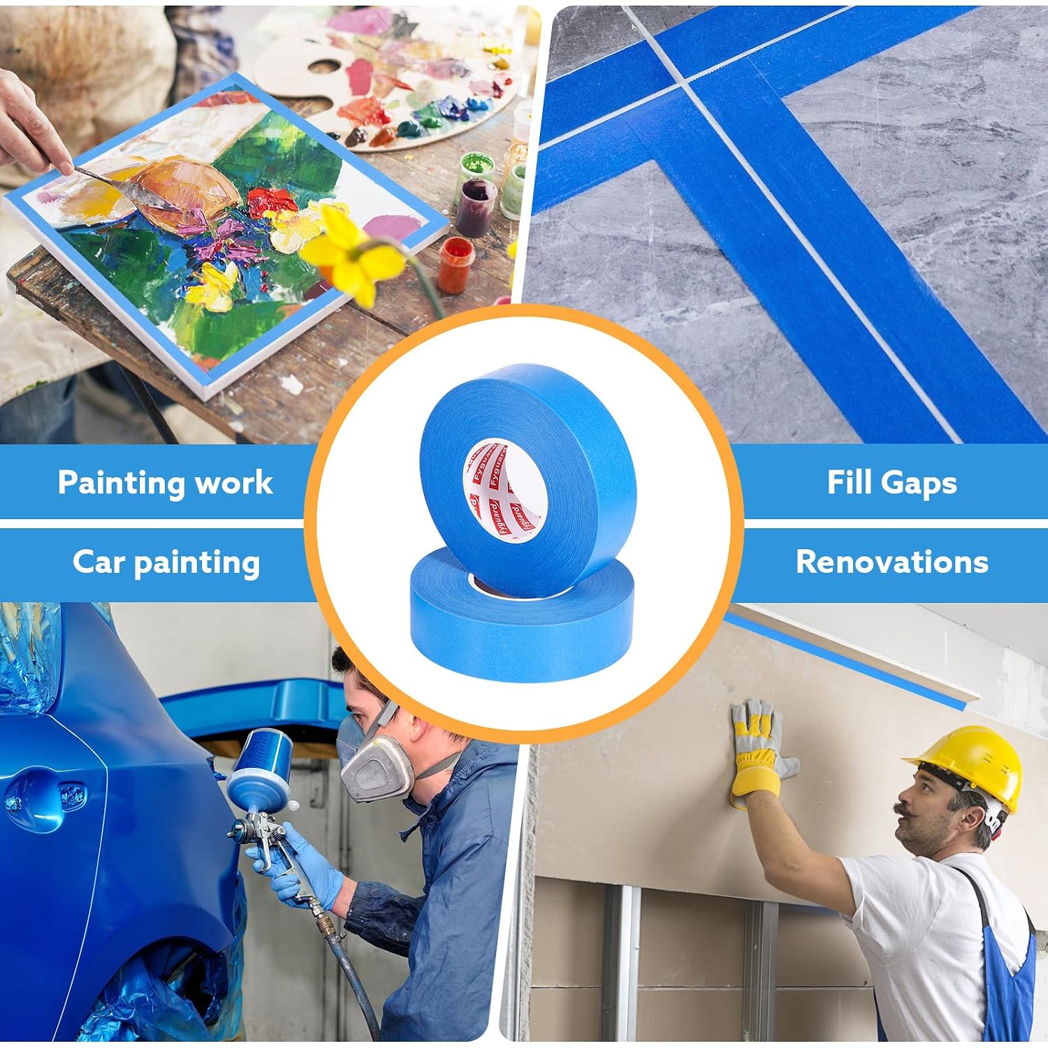 Thumbnail 6 de Fyguard 24mm Blue painters tape 5 rolls 🎨