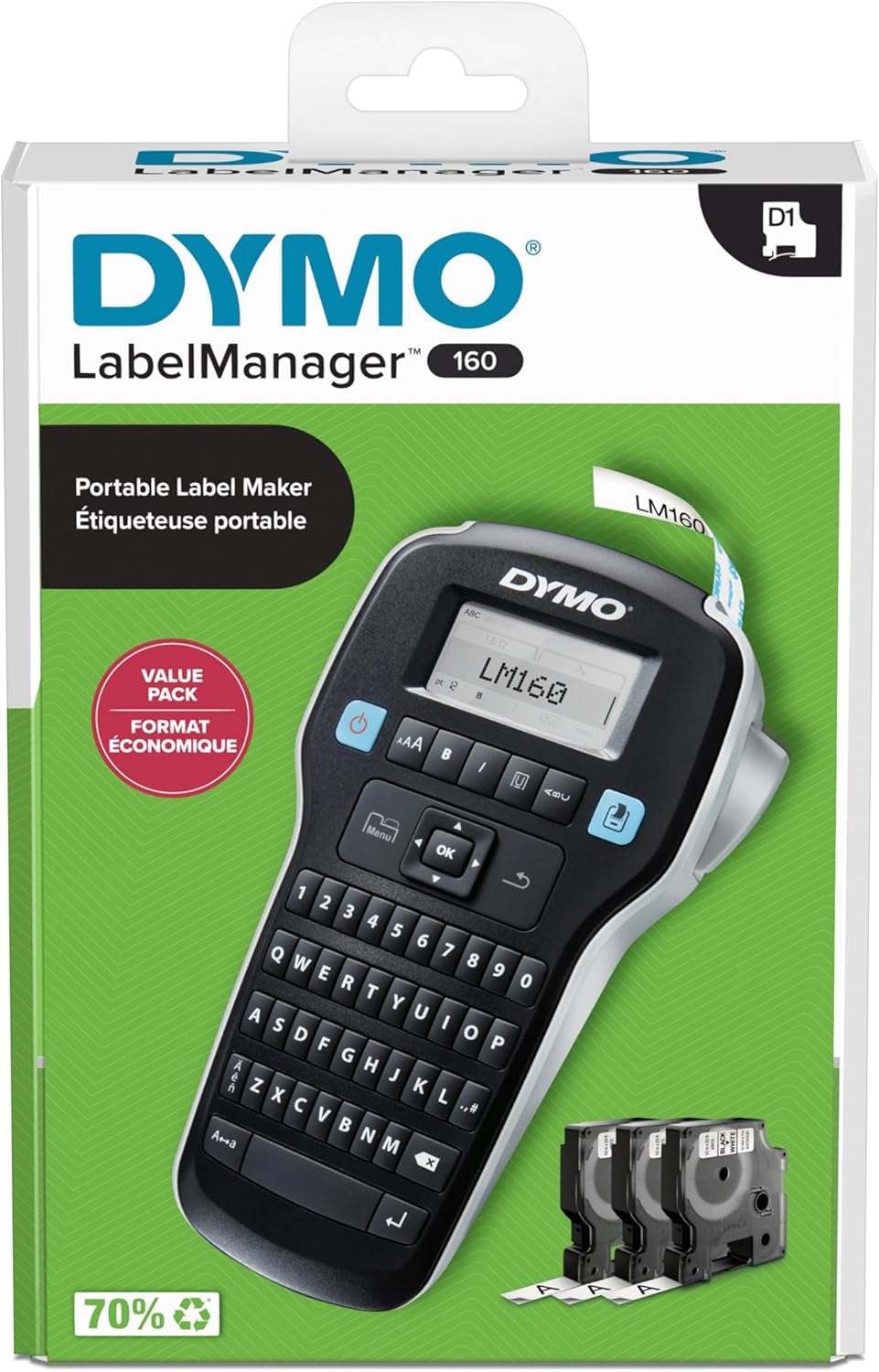 Thumbnail 6 de DYMO LabelManager 160 etichettatrice portatile con 3 nastri 🎯