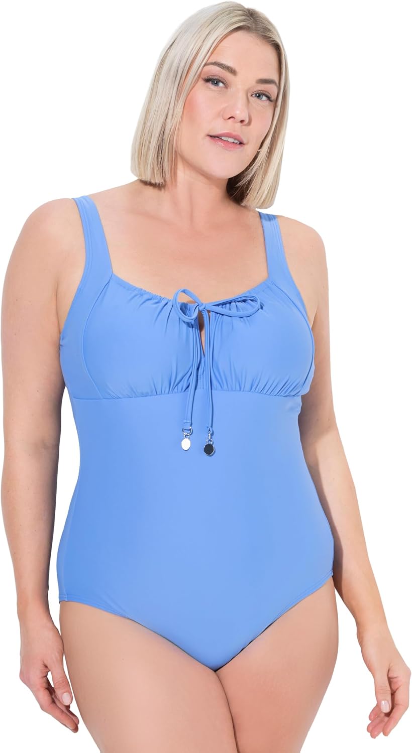 Imagen de Ulla Popken Maillot de bain grande taille à fronces avec armatures – matières recyclées en OfertitasTOP