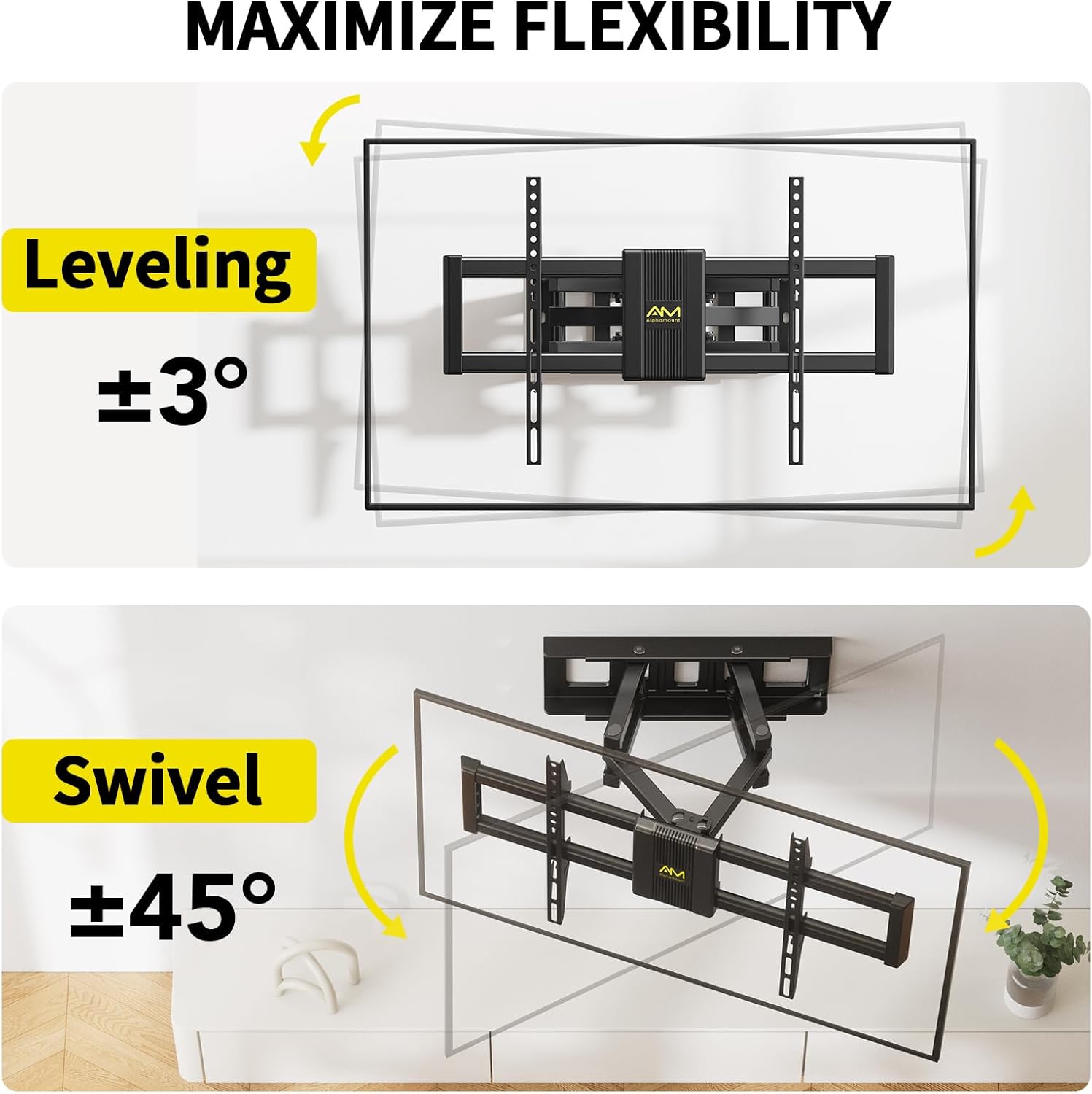 Thumbnail 4 de Alphamount APLF6 Supporto TV 37–80" inclinabile girevole