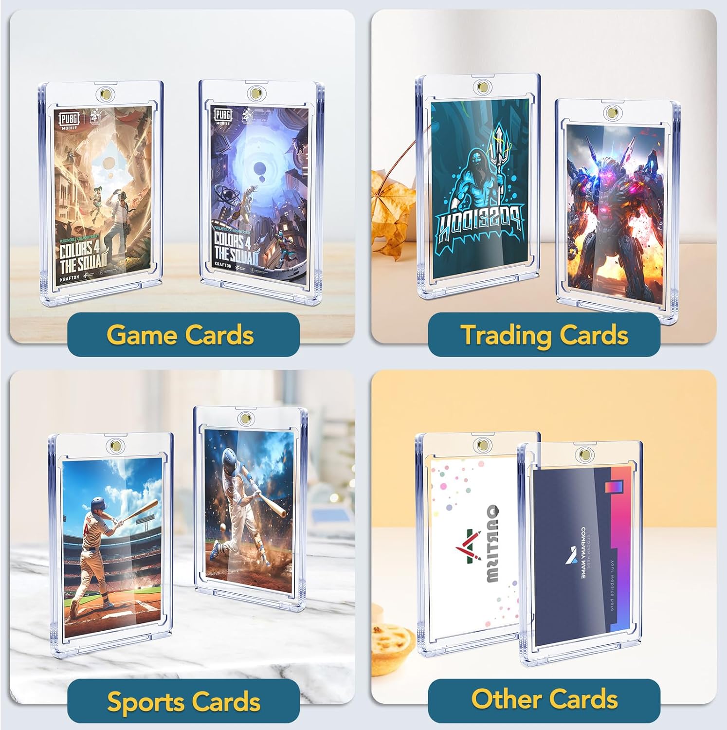 Thumbnail 5 de 100ct Magnetic Card Holders with One-Touch Magnetic Closure (35pt UV Protection)