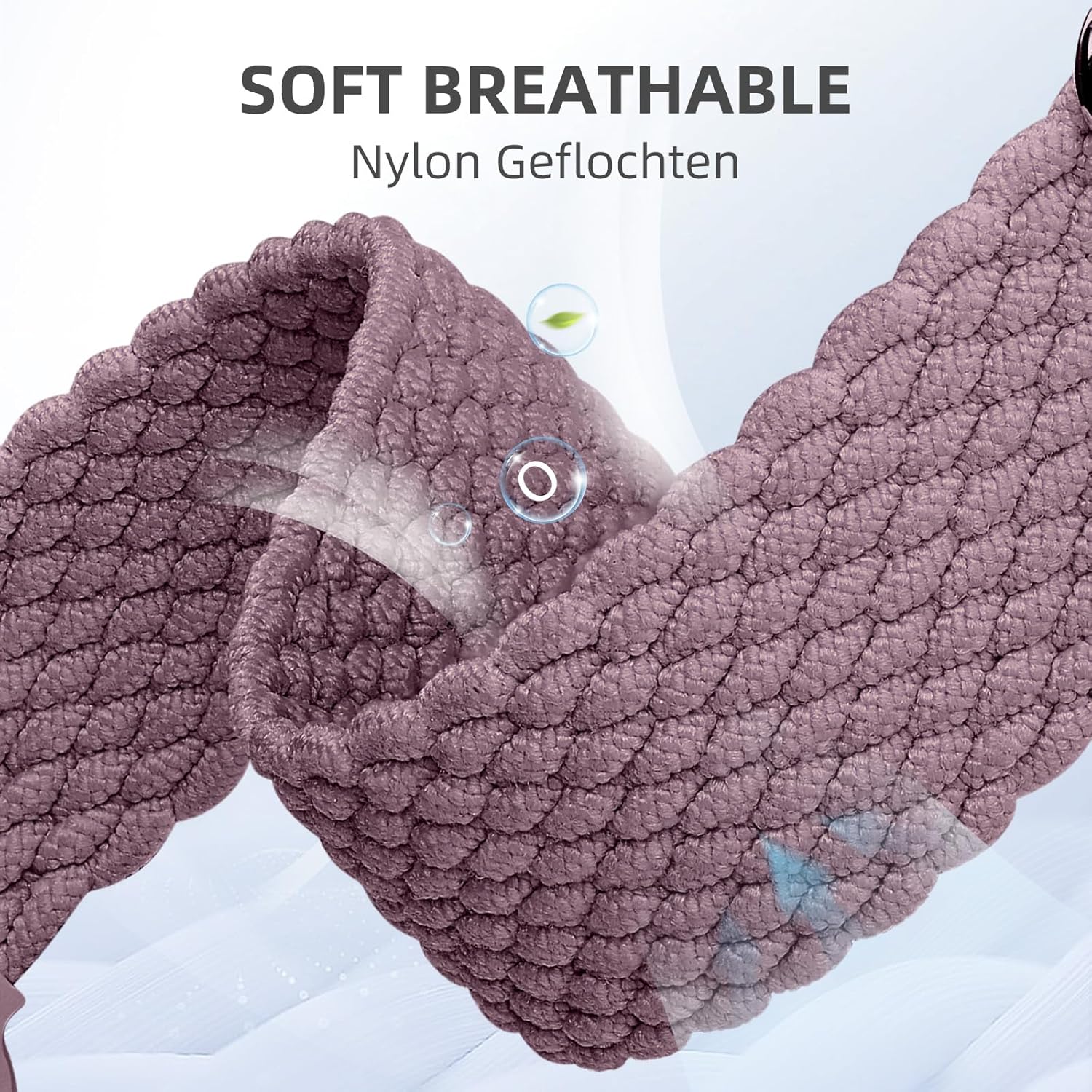 Thumbnail 1 de Mastten 4 Pack Braided Solo Loop for Apple Watch: Elastic Nylon Sport Straps (Various Sizes)