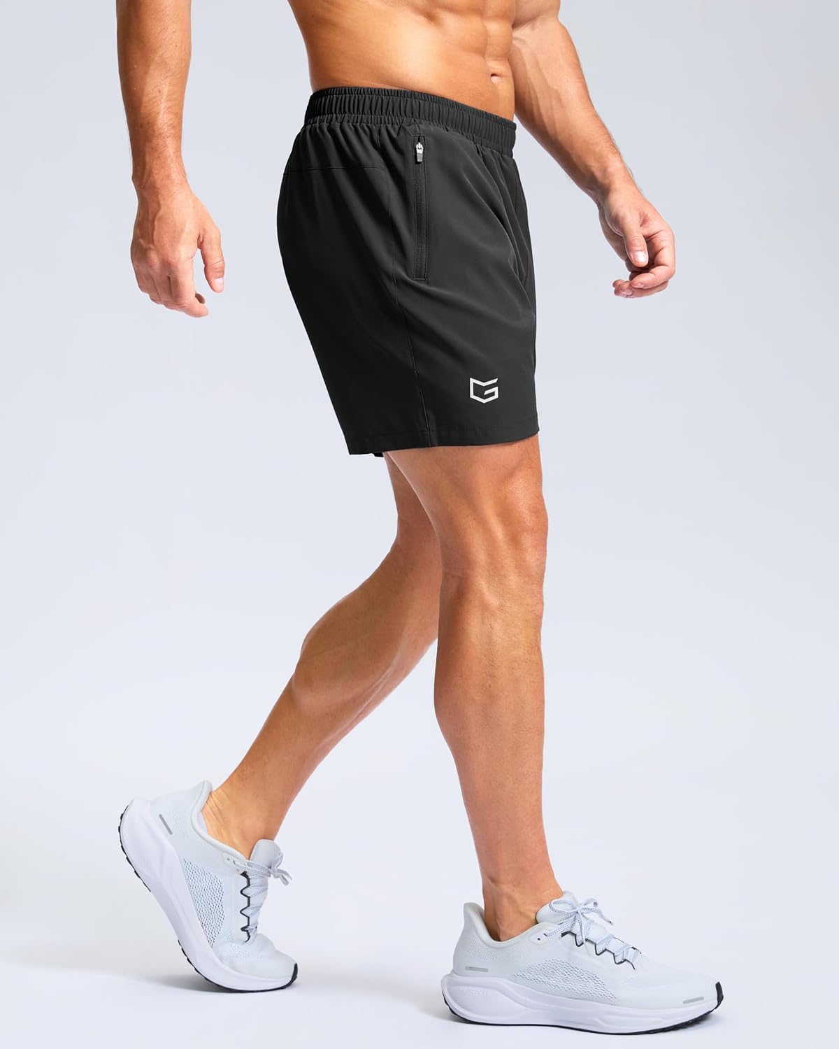 Detalle de G Gradual Men's Athletic Running Shorts with Zip Pockets, Quick-Dry Fabric & UPF 50+
