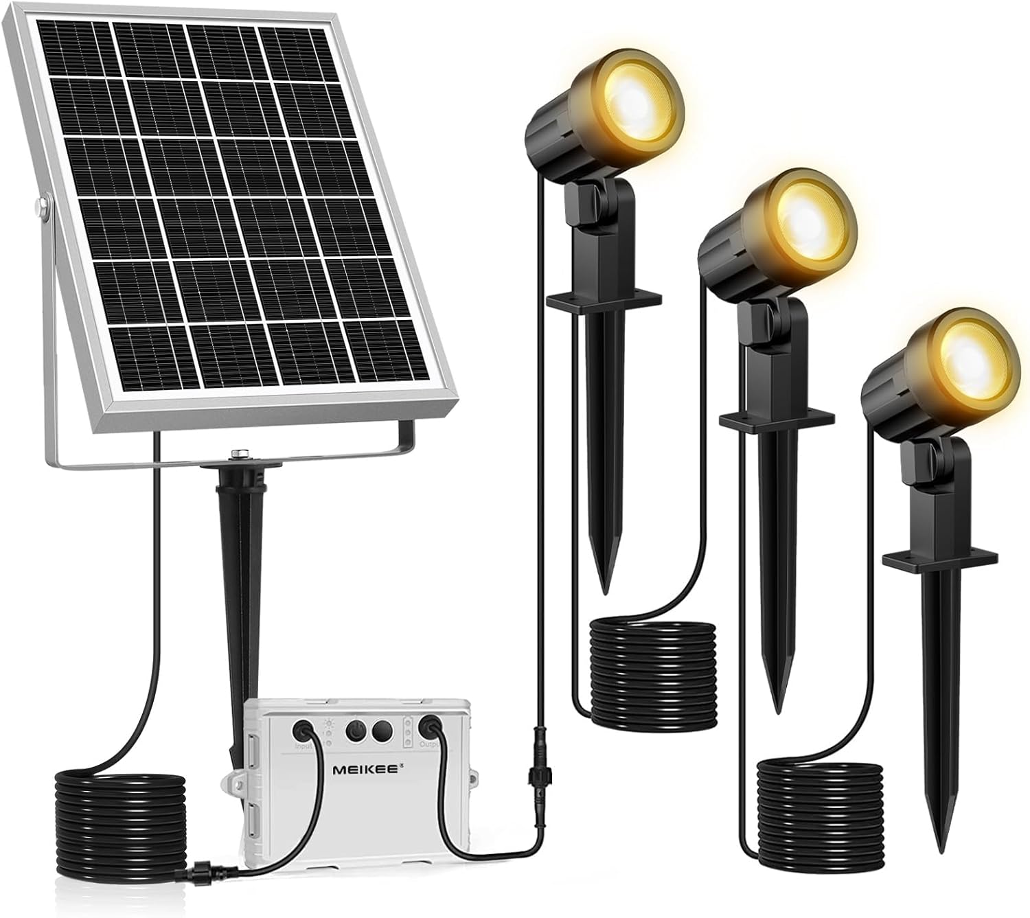 Thumbnail 6 de MEIKEE 6 in 1 Solar Spot Lights Outdoor Garden (Warm White 2700K) – Dimmable LED, IP66