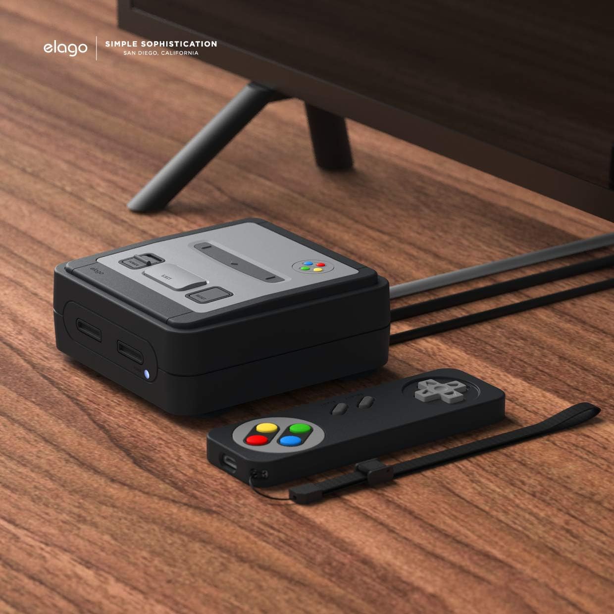 Detalle 2 de Coque elago T4 pour Apple TV 4K & HD — étui silicone style console rétro