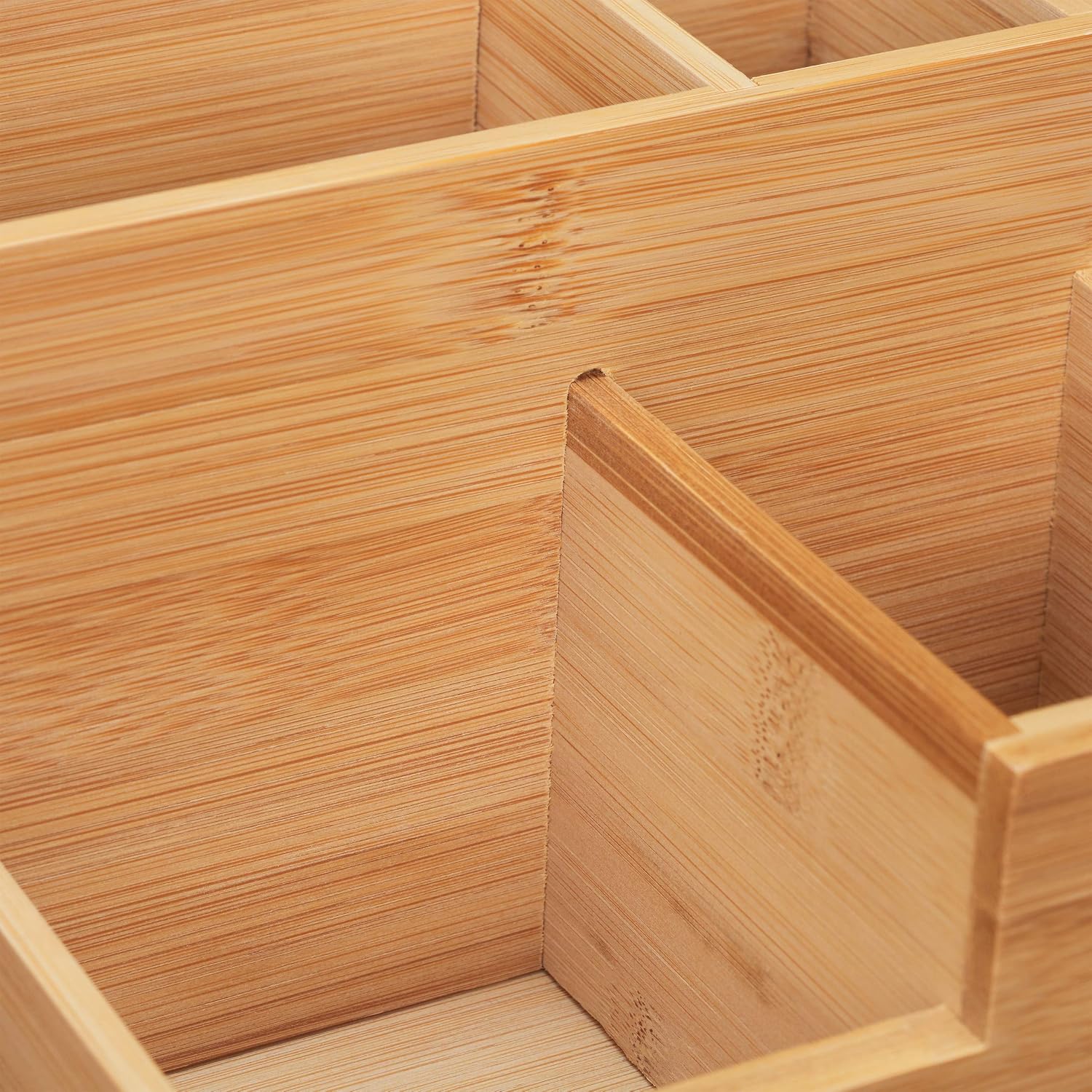 Thumbnail 6 de Relaxdays Organiseur de Bureau en bambou – 7 compartiments, 11x30x15 cm, naturel
