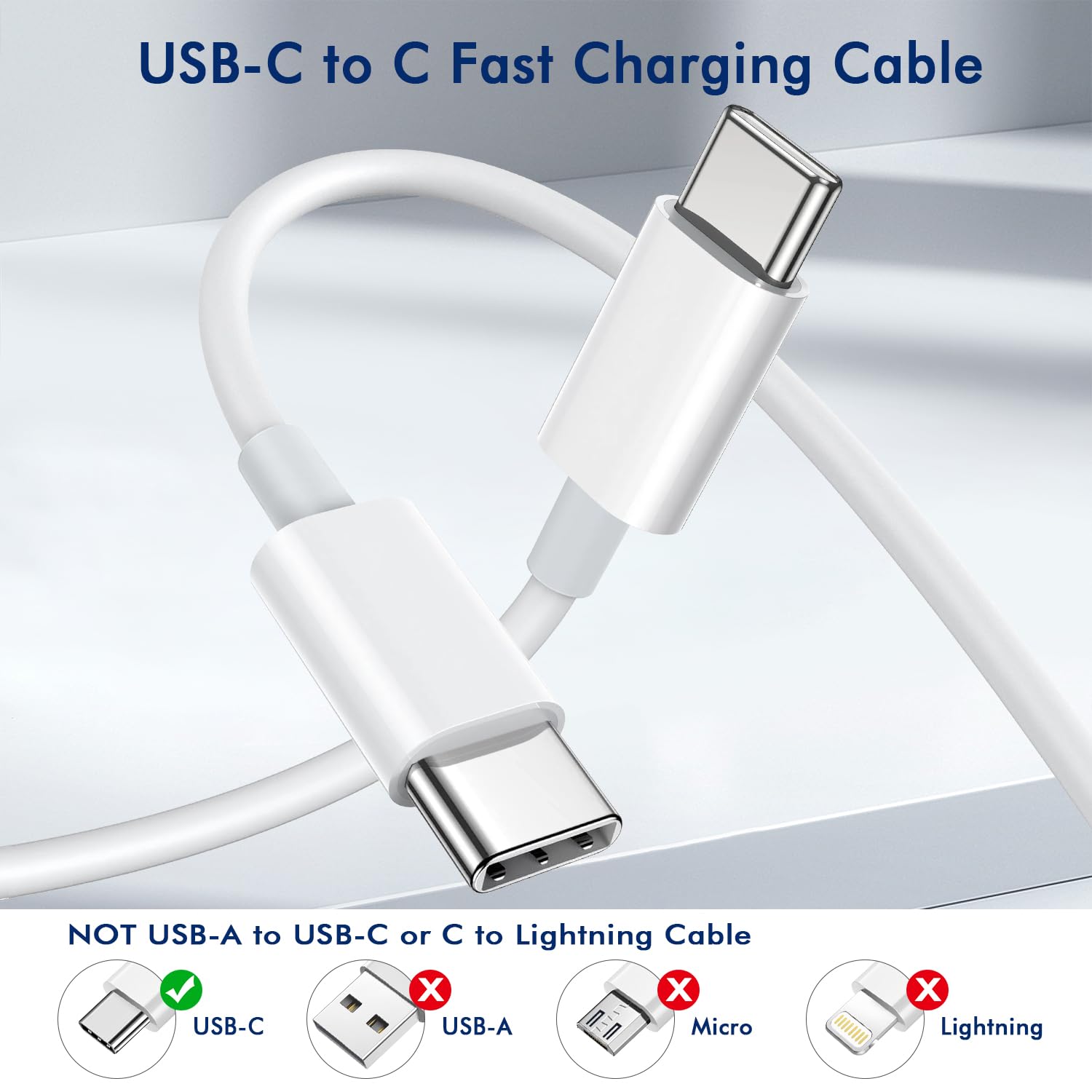 Thumbnail 4 de USB C to USB C Cable 6FT 2Pack 60W