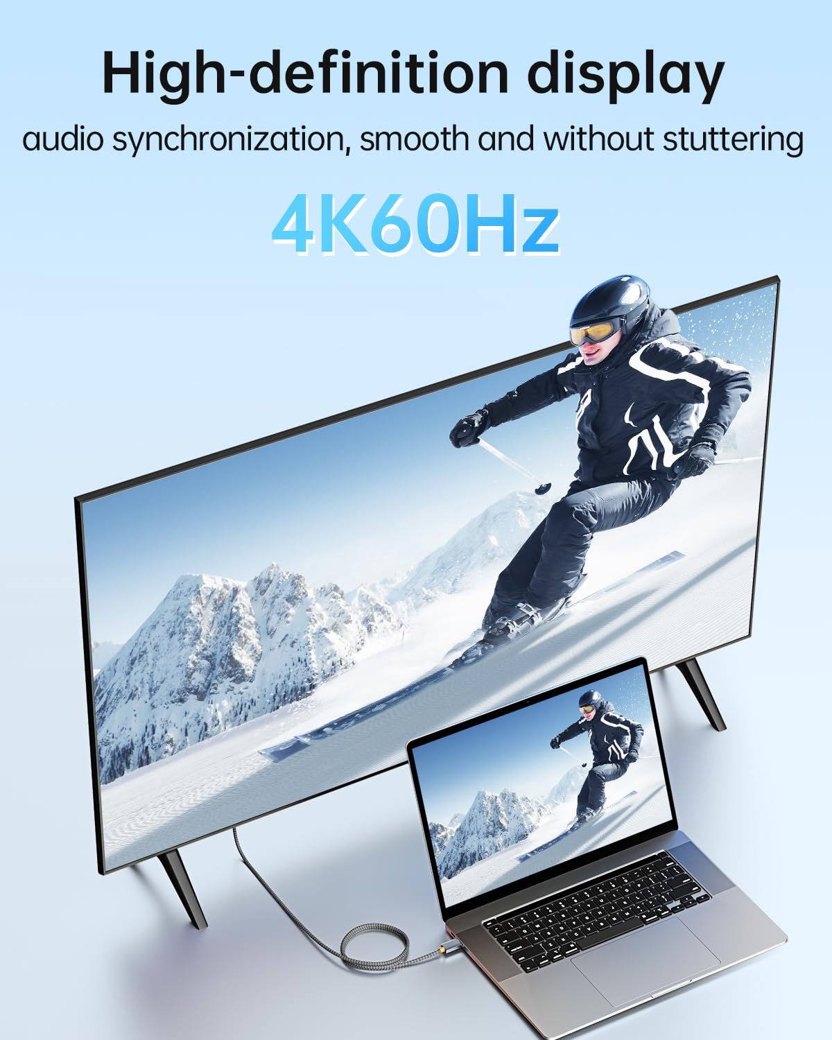 Thumbnail 3 de AGFINEST 240W USB-C to USB-C cable (USB 3.2 Gen 2x2, 20Gbps, 4K@60Hz, 2m)