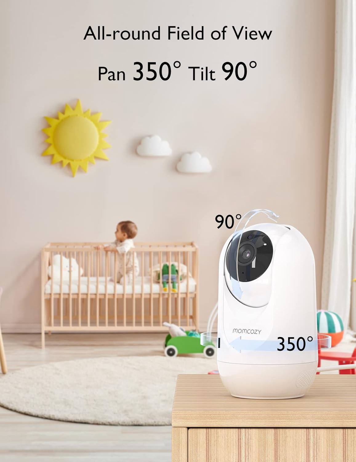 Thumbnail 3 de Momcozy BM01 add-on camera unit (BM01) with 1080P HD, pan-tilt-zoom and easy pairing