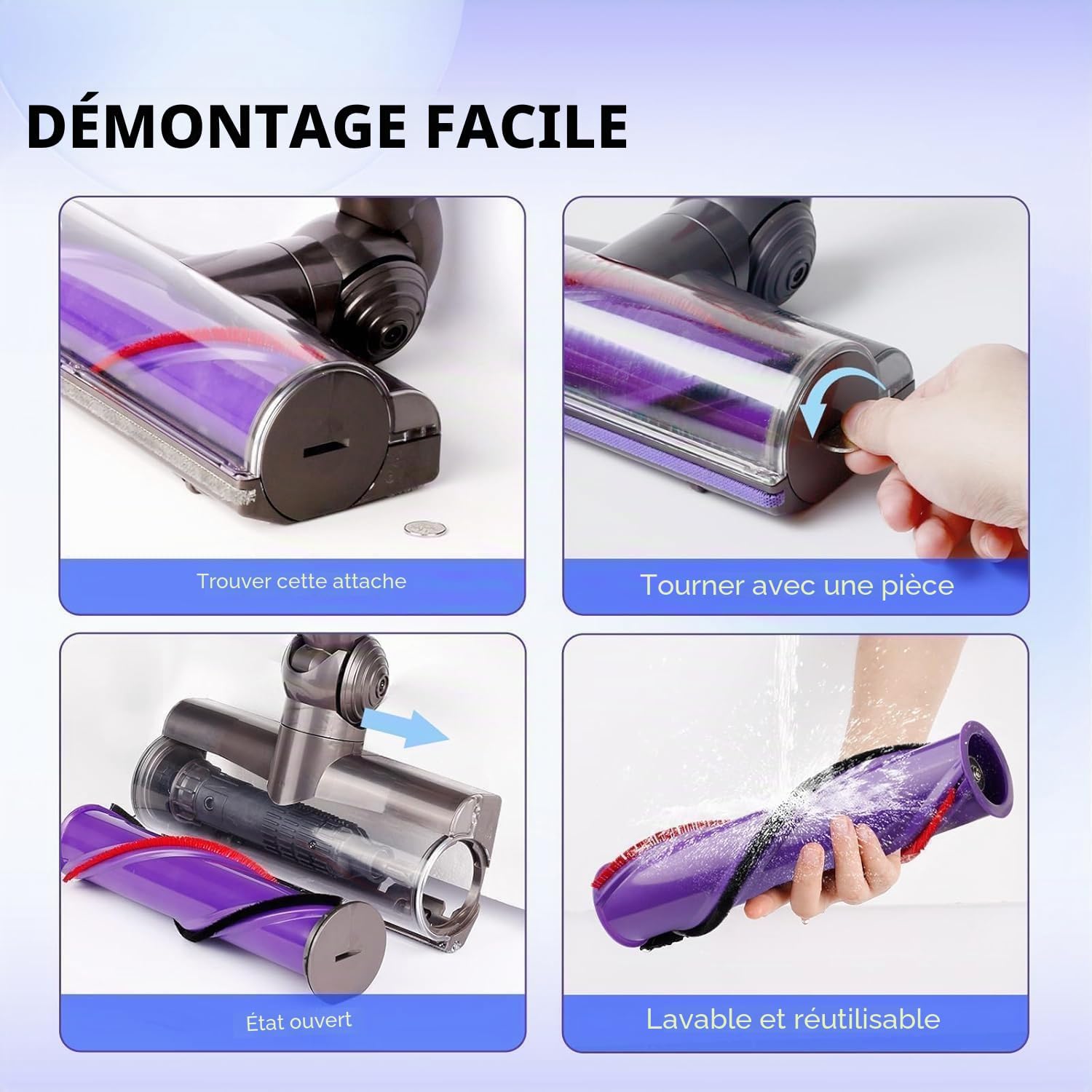 Thumbnail 4 de Tête de Brosse universelle pour Dyson V7–V15 et SV10–SV14 par OMYOPY (référence 967483-04)