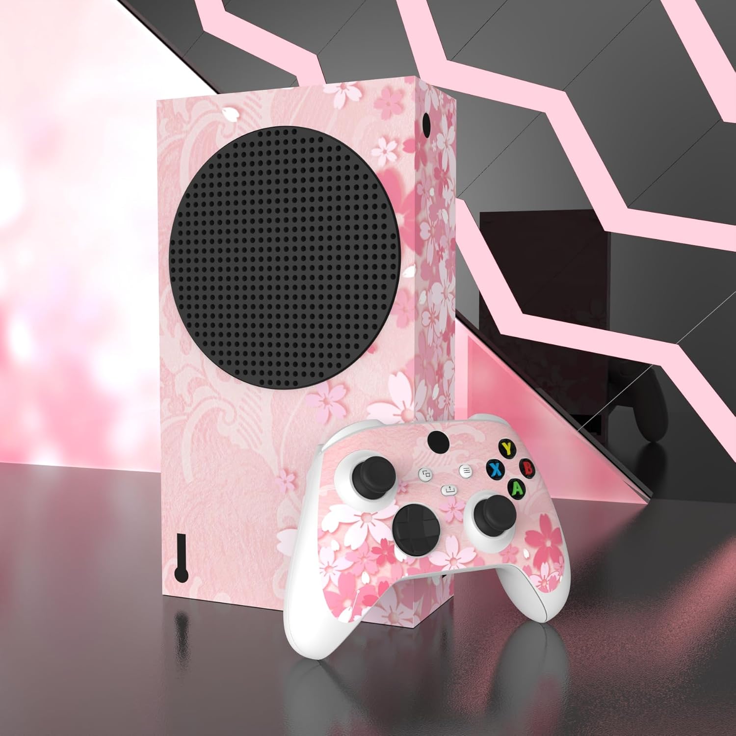 Thumbnail 4 de PlayVital Pegatina Completa para Xbox Series S 🎮 Pétalos de Sakura