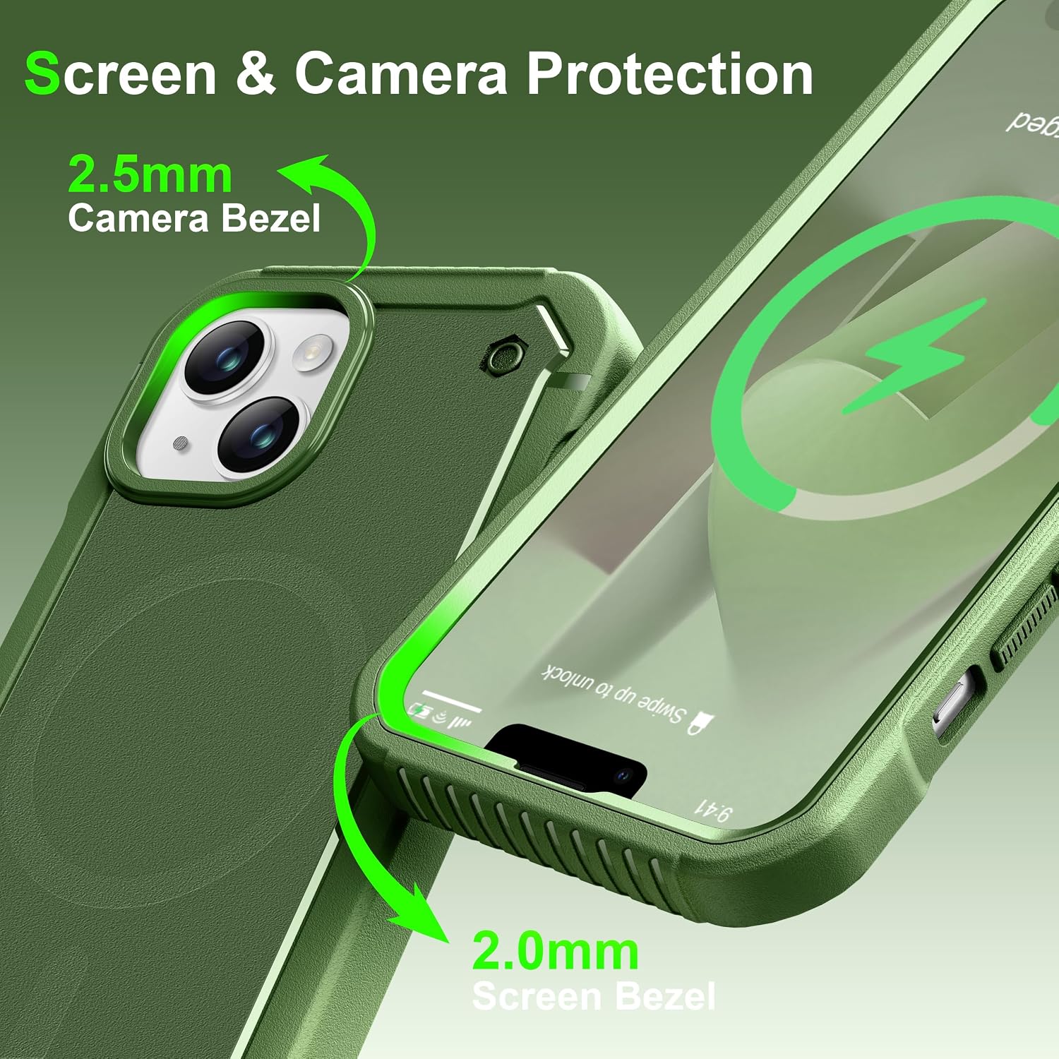Detalle de iPhone 13 MagSafe Case, 25 FT Drop