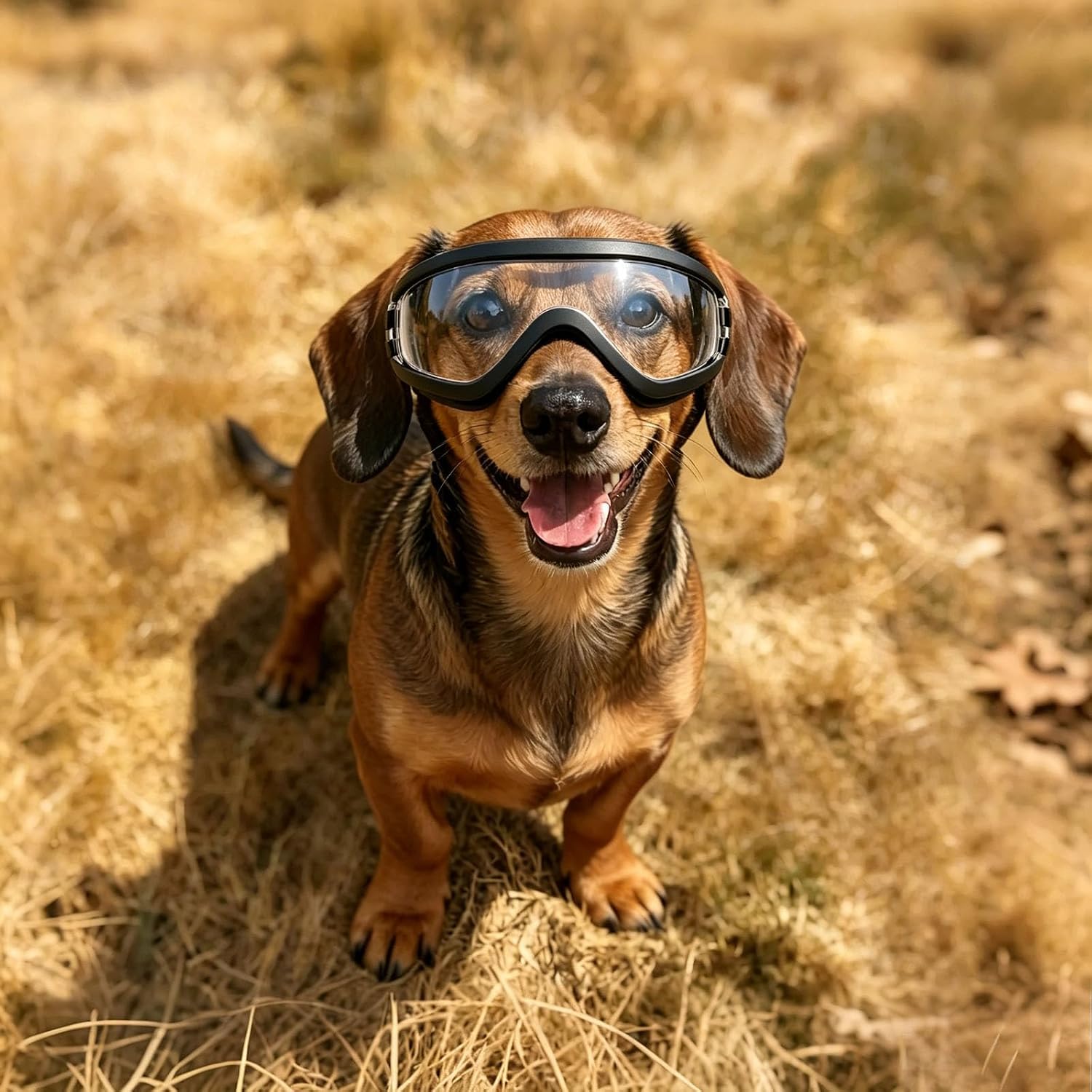 Detalle de PETLESO 犬用ゴーグル クリアMサイズ UVブロック・防風・曇り止め通気設計
