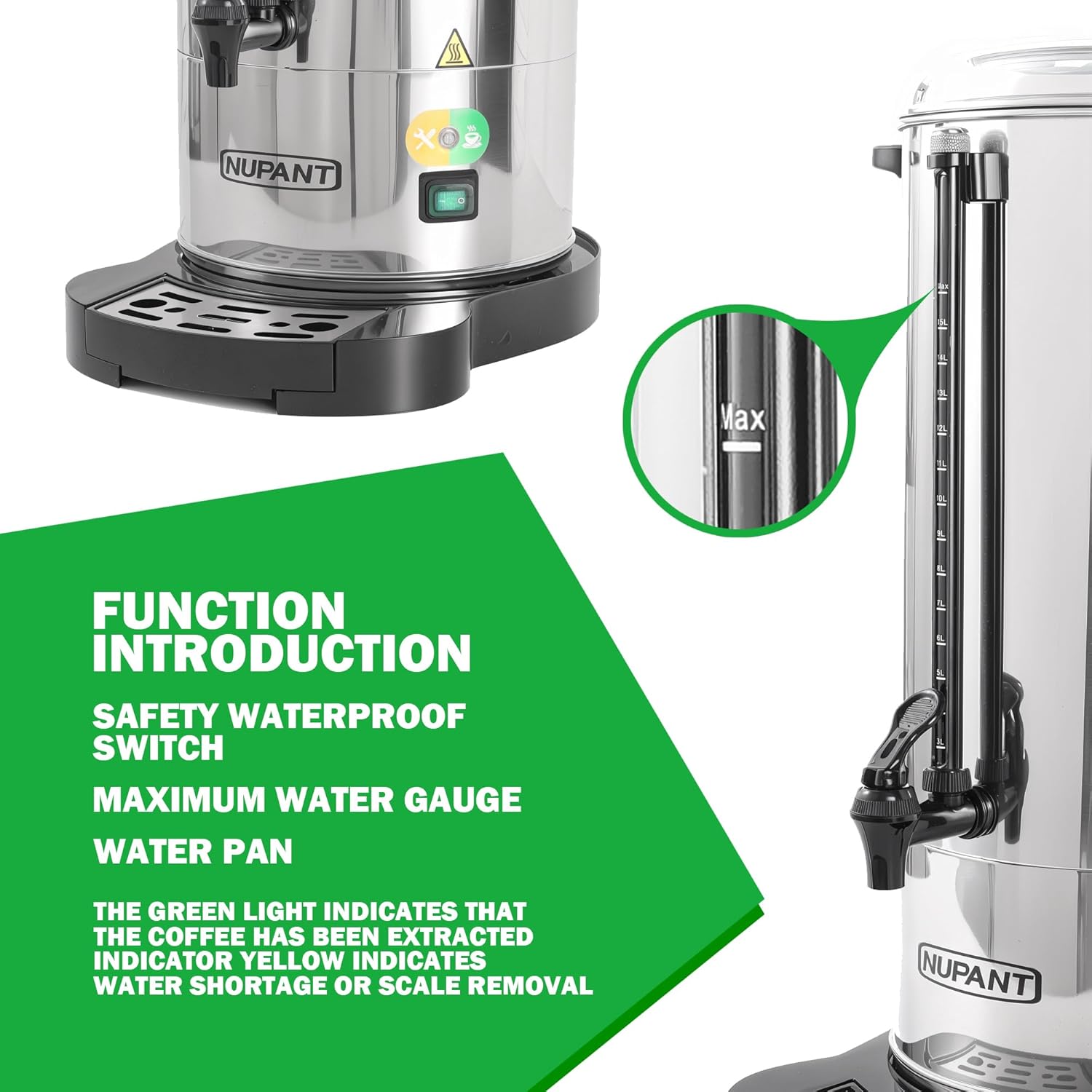 Thumbnail 4 de Commercial Coffee Urn 15L 100-Cup Coffee Dispenser