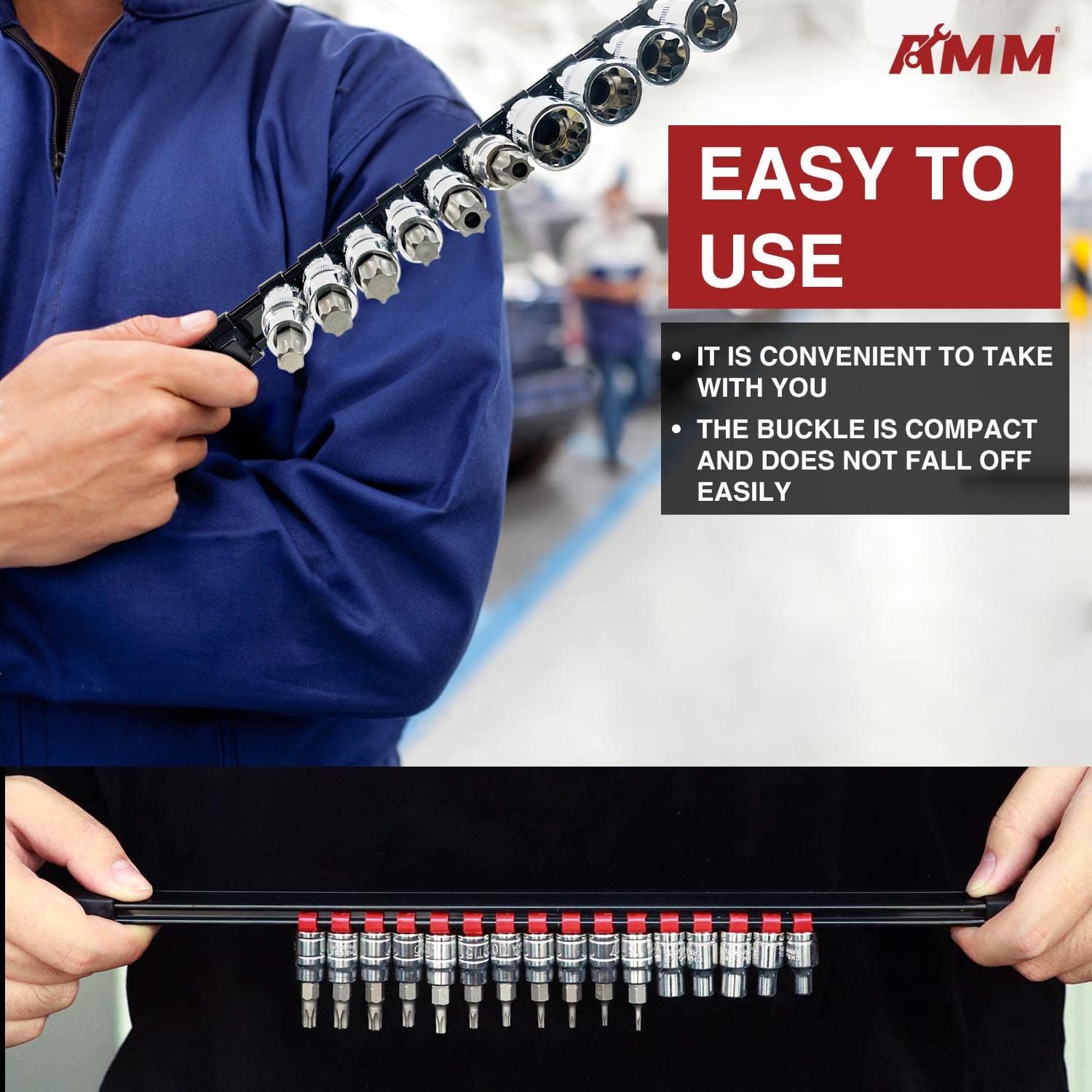 Thumbnail 5 de AMM 9-Piece Socket Organizer 3 Drives