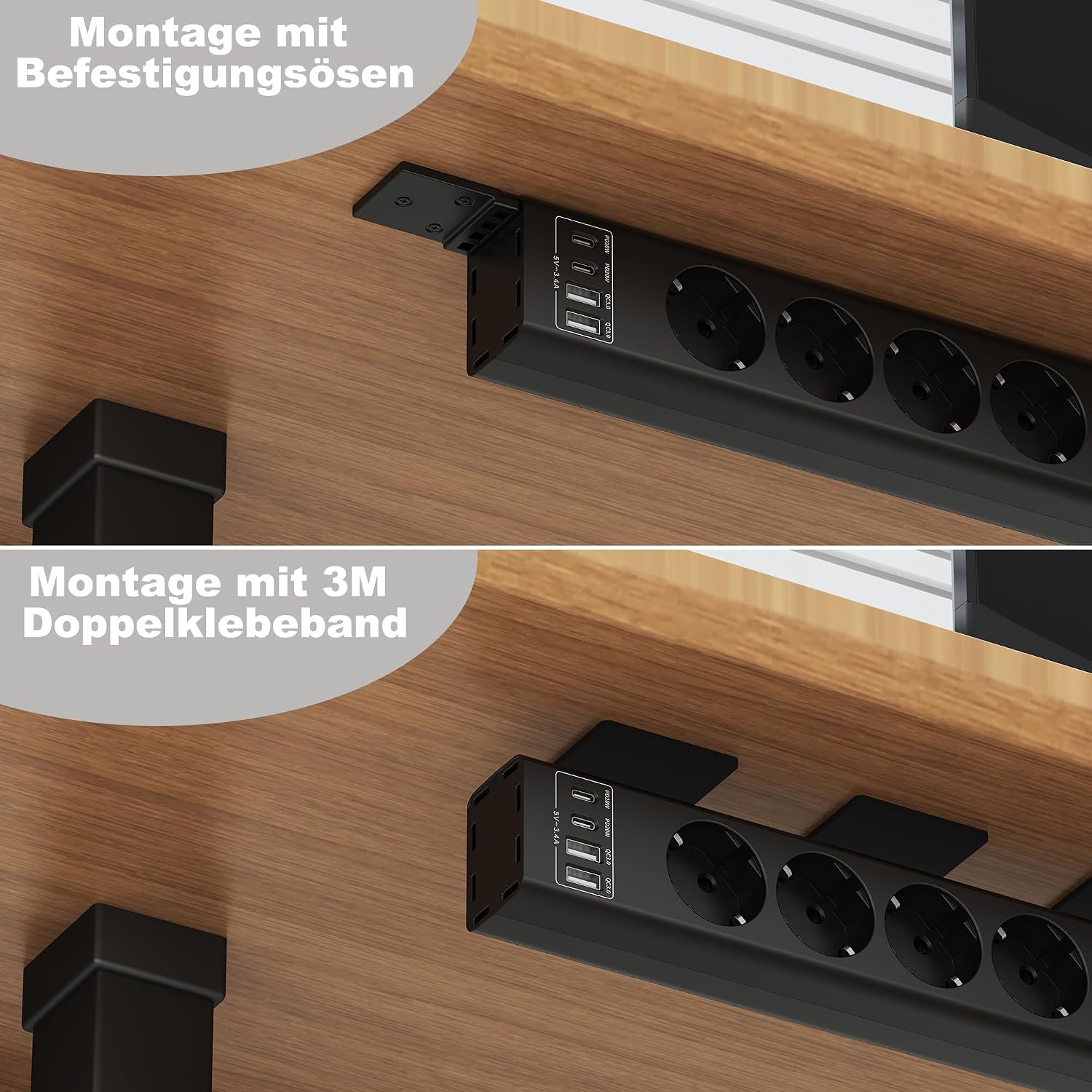 Thumbnail 6 de Untertisch-Steckdosenleiste mit USB-C 20 W