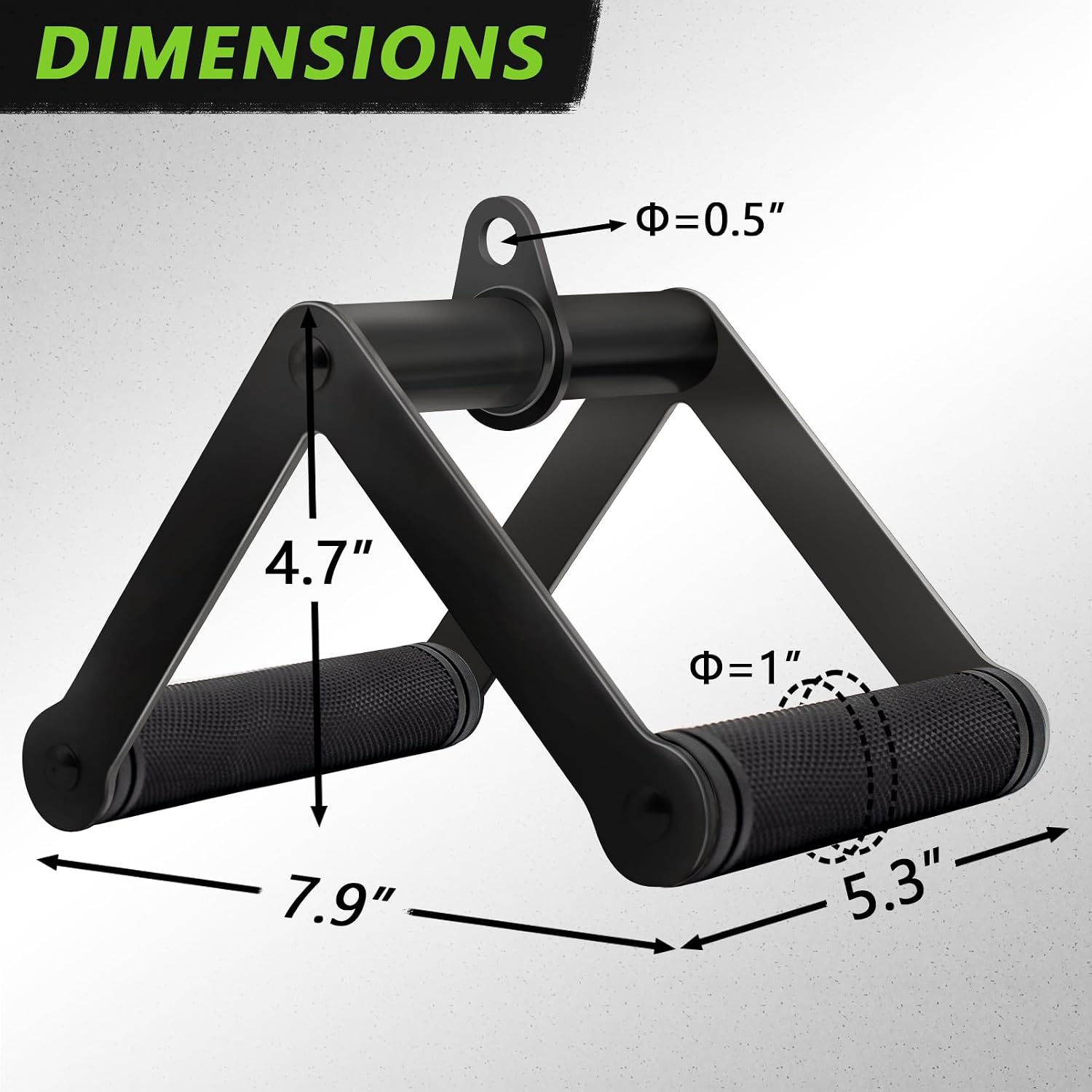 Thumbnail 3 de Howffite HB3 Double D Row Handle Cable Attachment with Steel Frame and 360° Swivel