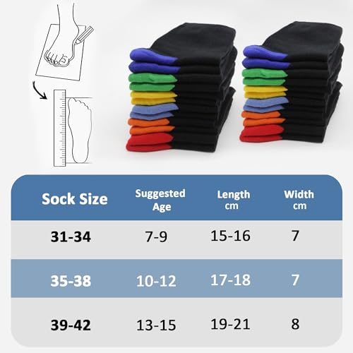 Thumbnail 5 de Uizuooy Chaussettes de sport pour enfants – 12 paires coton respirantes (2876-39_42)