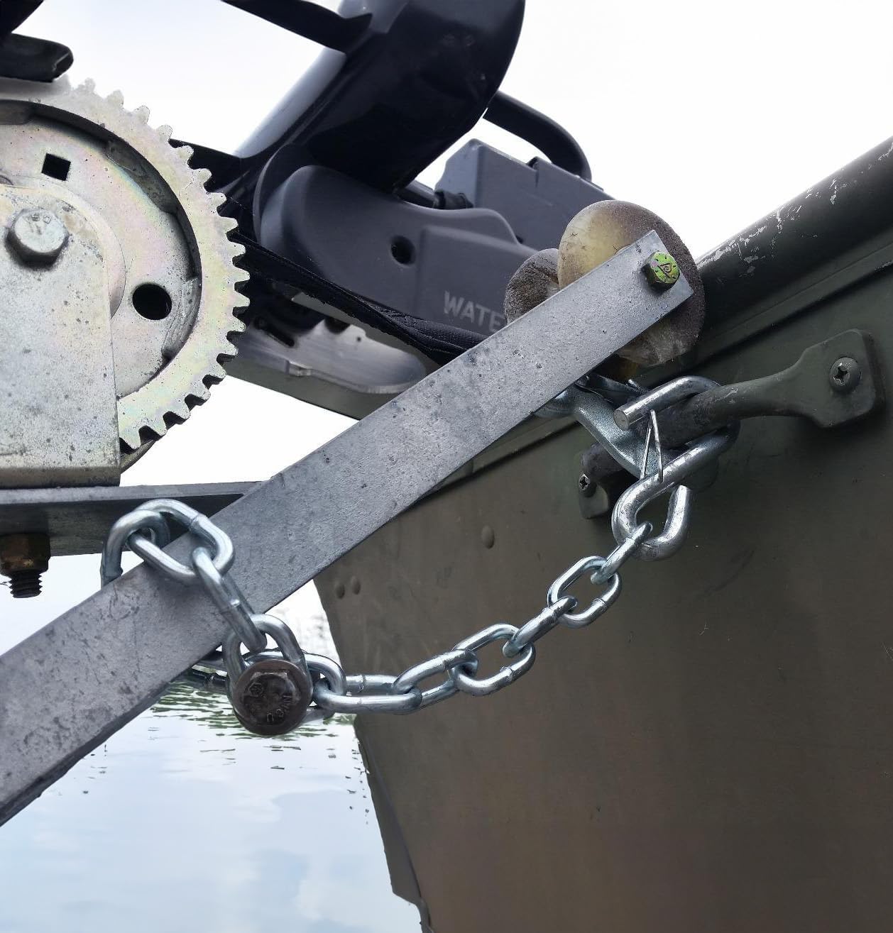 Detalle de Tie Down Chaînes de sécurité pour remorque de bateau avec crochets – chaîne de remorquage de 38,1 cm
