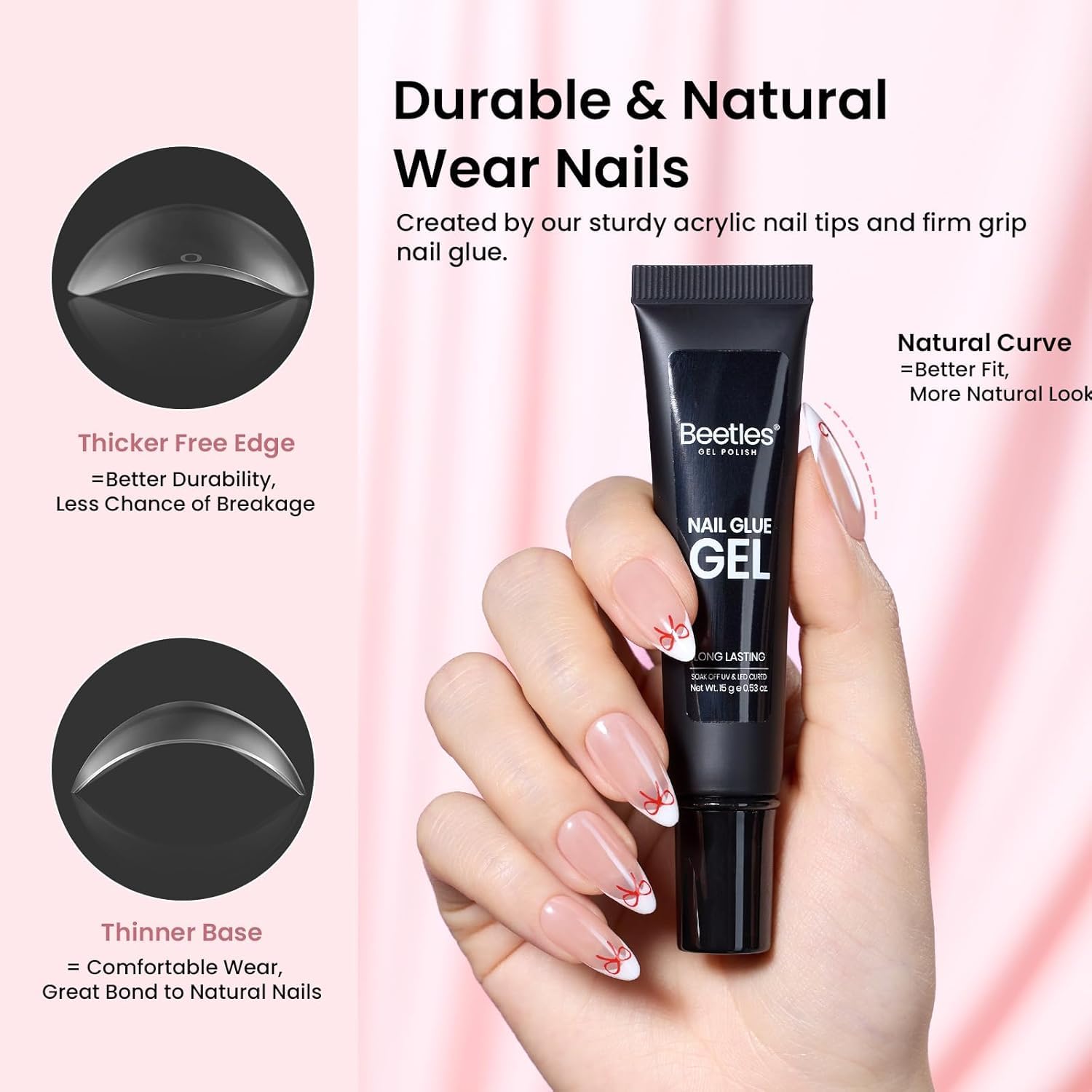 Detalle 2 de Beetles Gel Nail Kit Medium Almond ⚙
