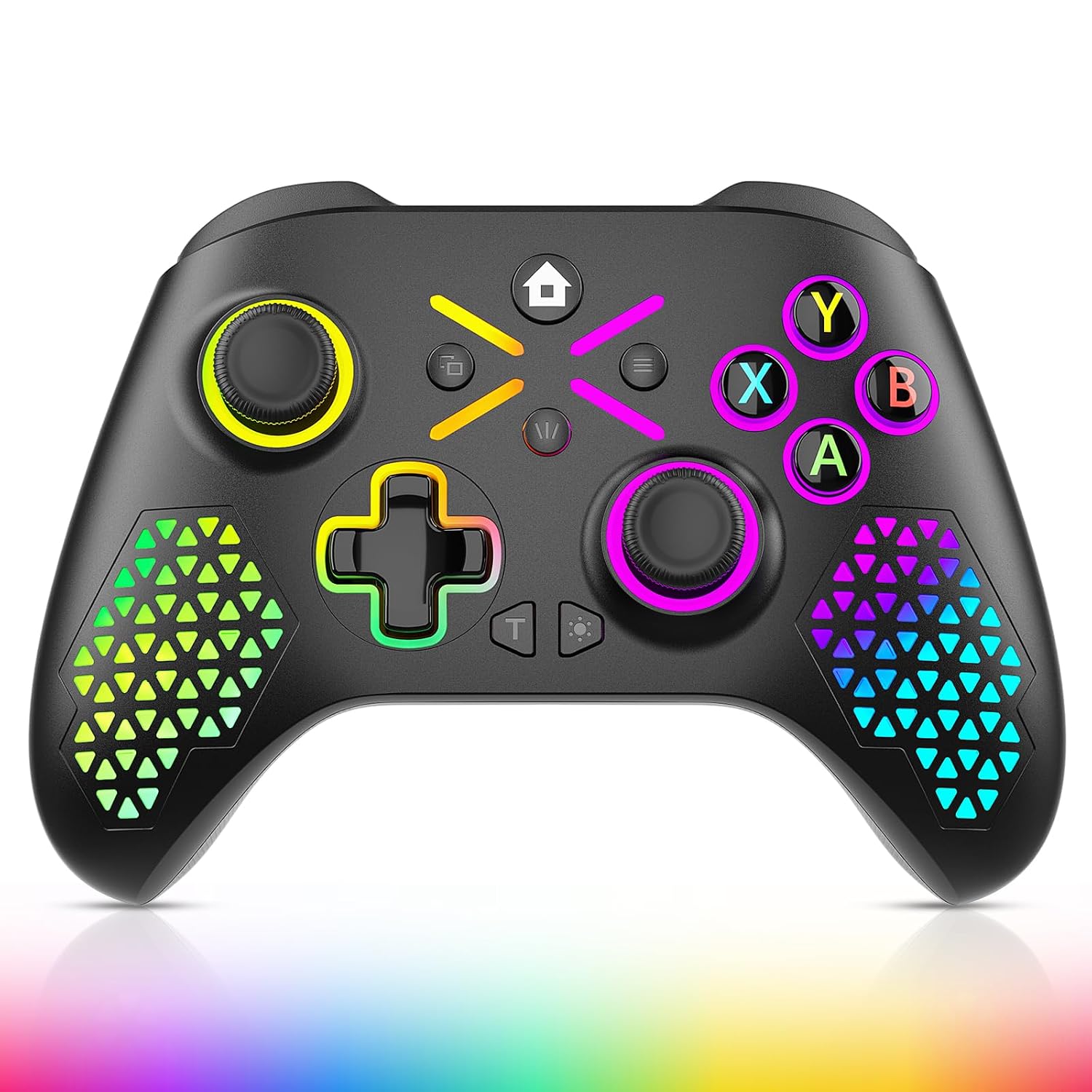 Detalle de Gamrombo Wireless Gaming Controller for Xbox & PC – RGB Lighting, Hall‑Effect Joysticks, Turbo & Macro
